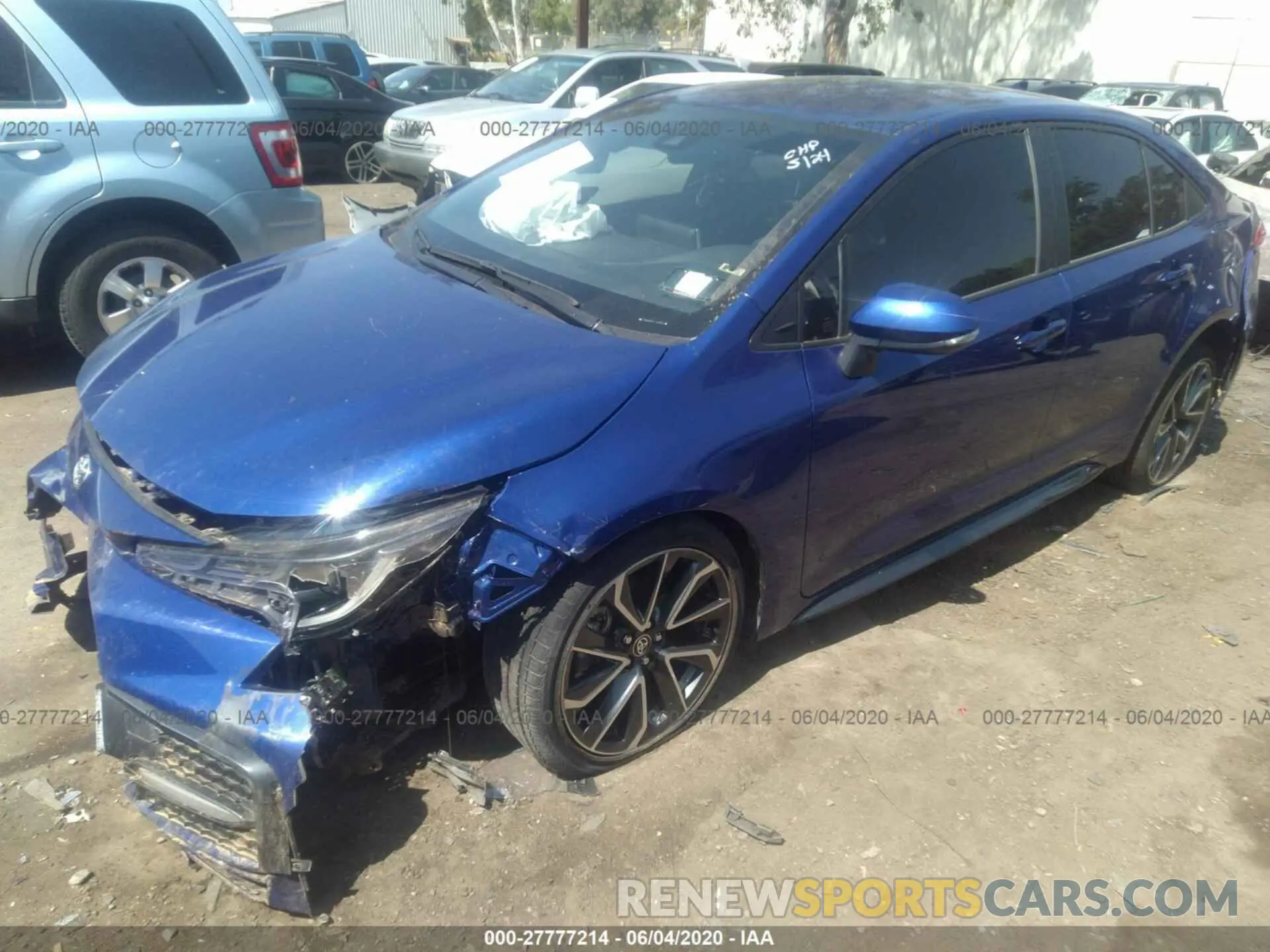 2 Photograph of a damaged car JTDS4RCE7LJ029292 TOYOTA COROLLA 2020