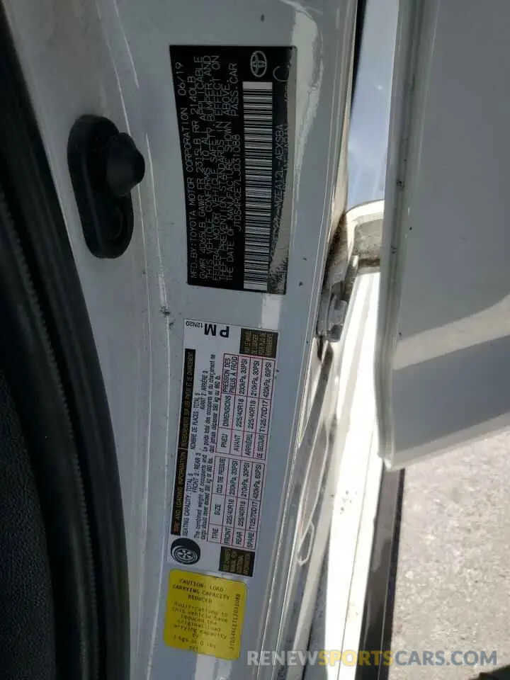 12 Photograph of a damaged car JTDS4RCE7LJ031088 TOYOTA COROLLA 2020