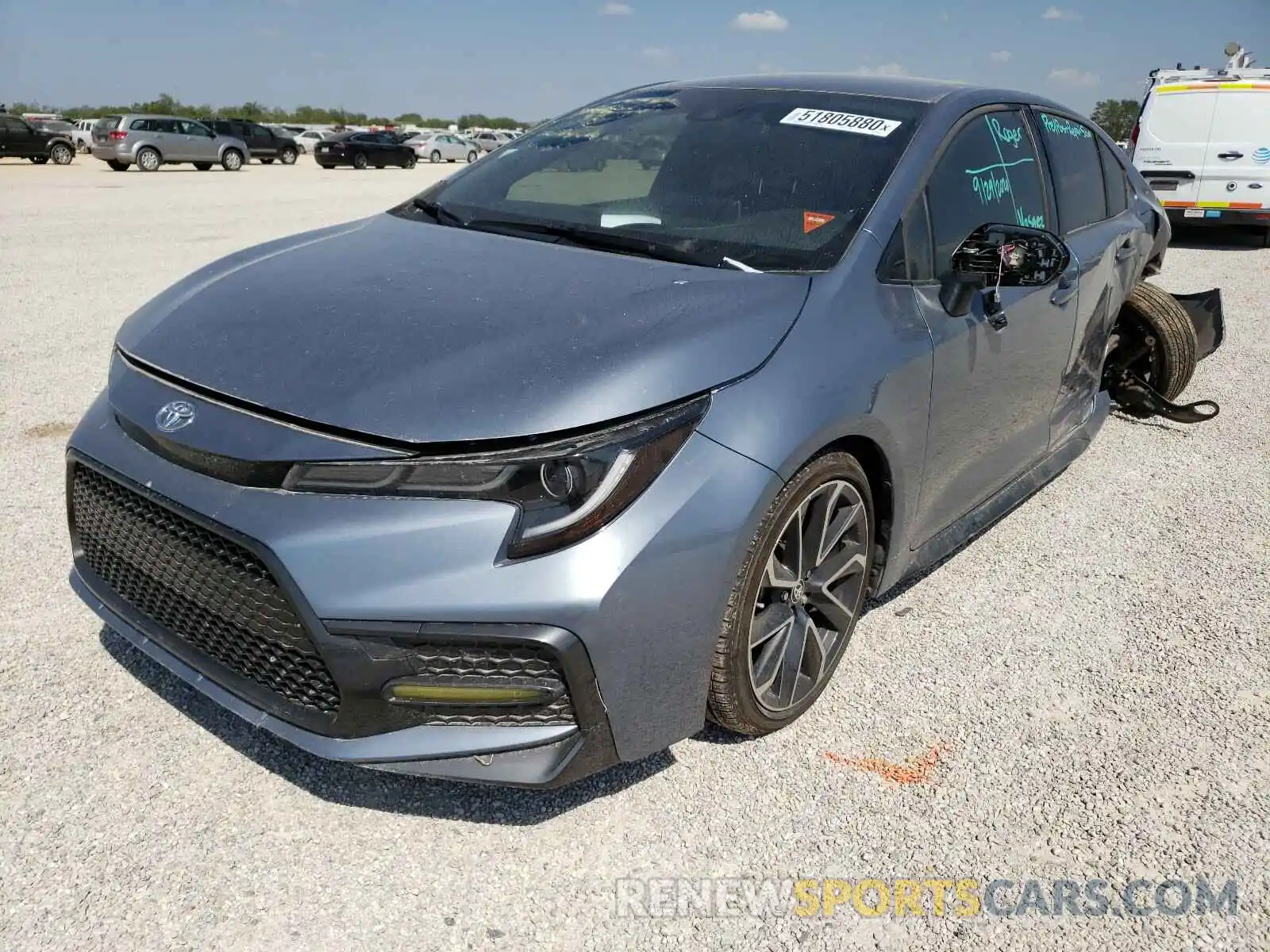 2 Photograph of a damaged car JTDS4RCE8LJ009651 TOYOTA COROLLA 2020