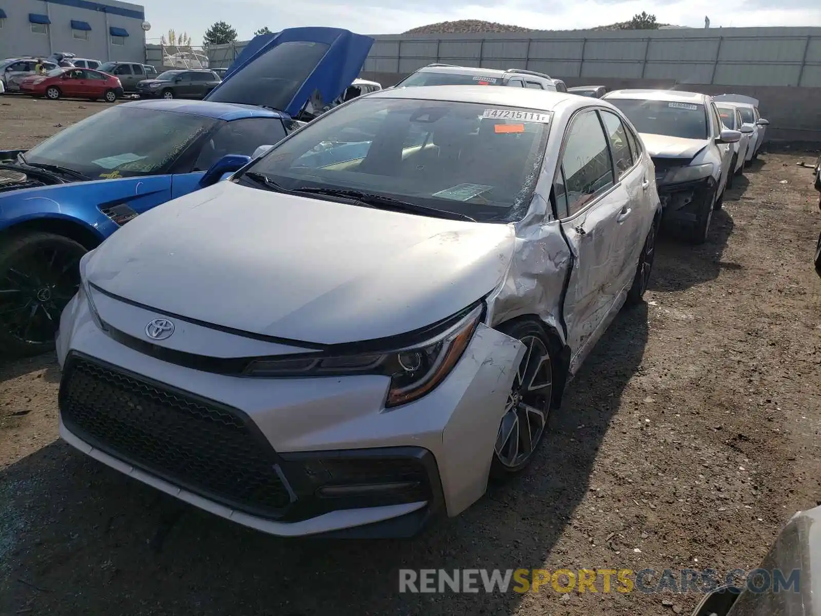 2 Photograph of a damaged car JTDS4RCE8LJ027065 TOYOTA COROLLA 2020