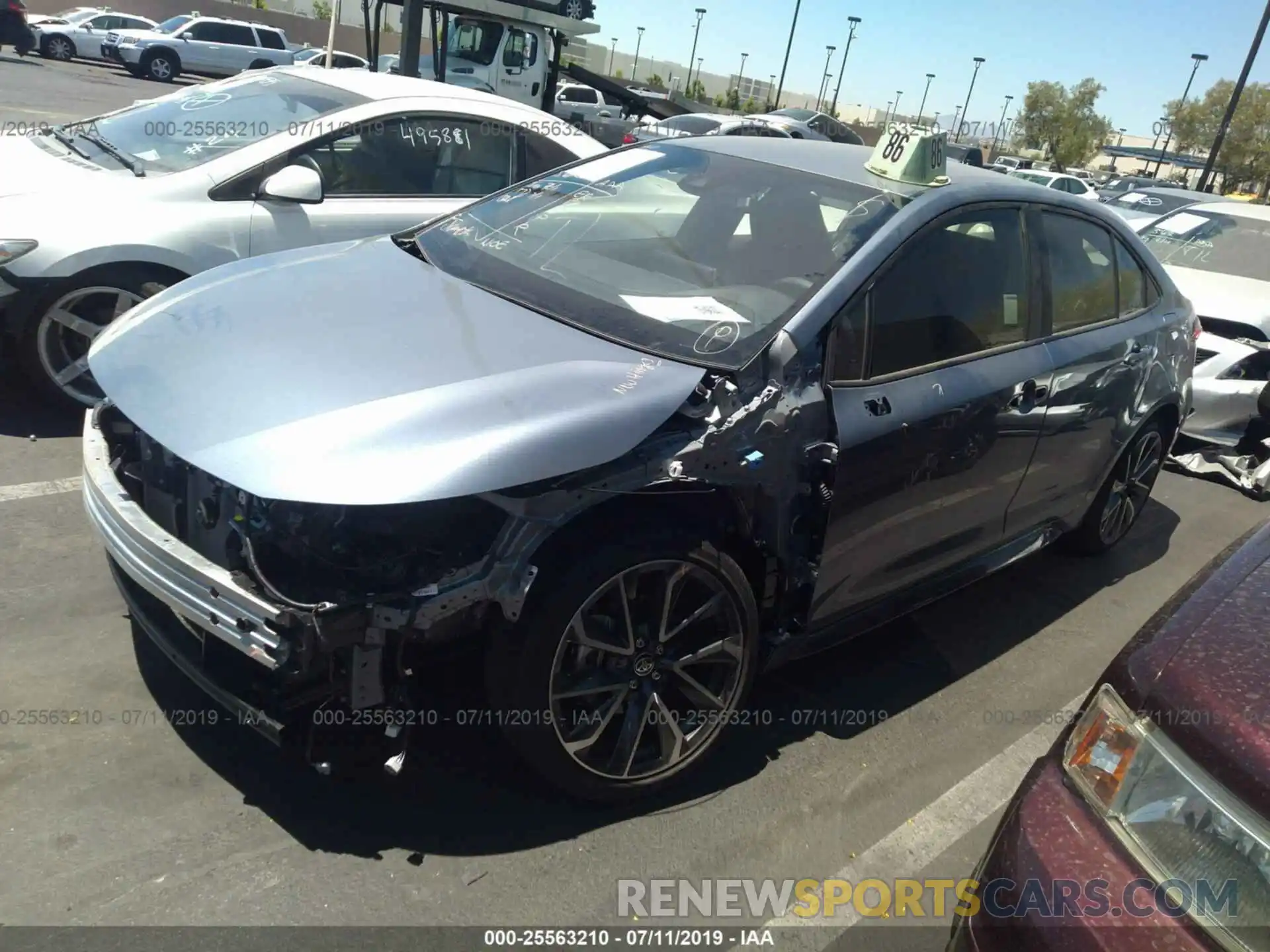 2 Photograph of a damaged car JTDS4RCE9LJ004135 TOYOTA COROLLA 2020