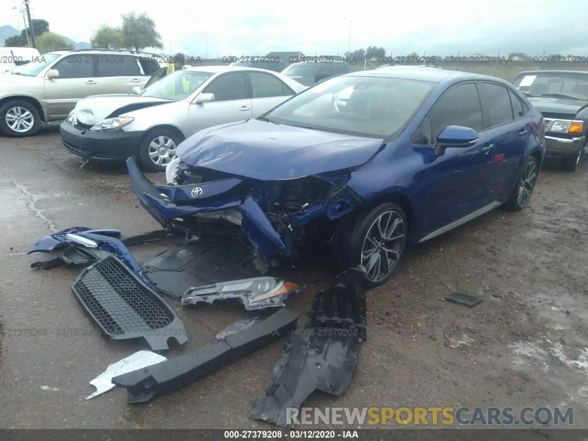 2 Photograph of a damaged car JTDS4RCE9LJ034235 TOYOTA COROLLA 2020