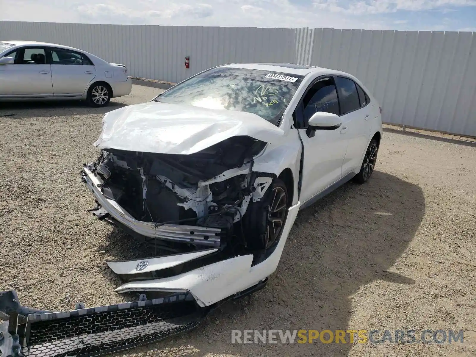 2 Photograph of a damaged car JTDT4RCE0LJ003606 TOYOTA COROLLA 2020