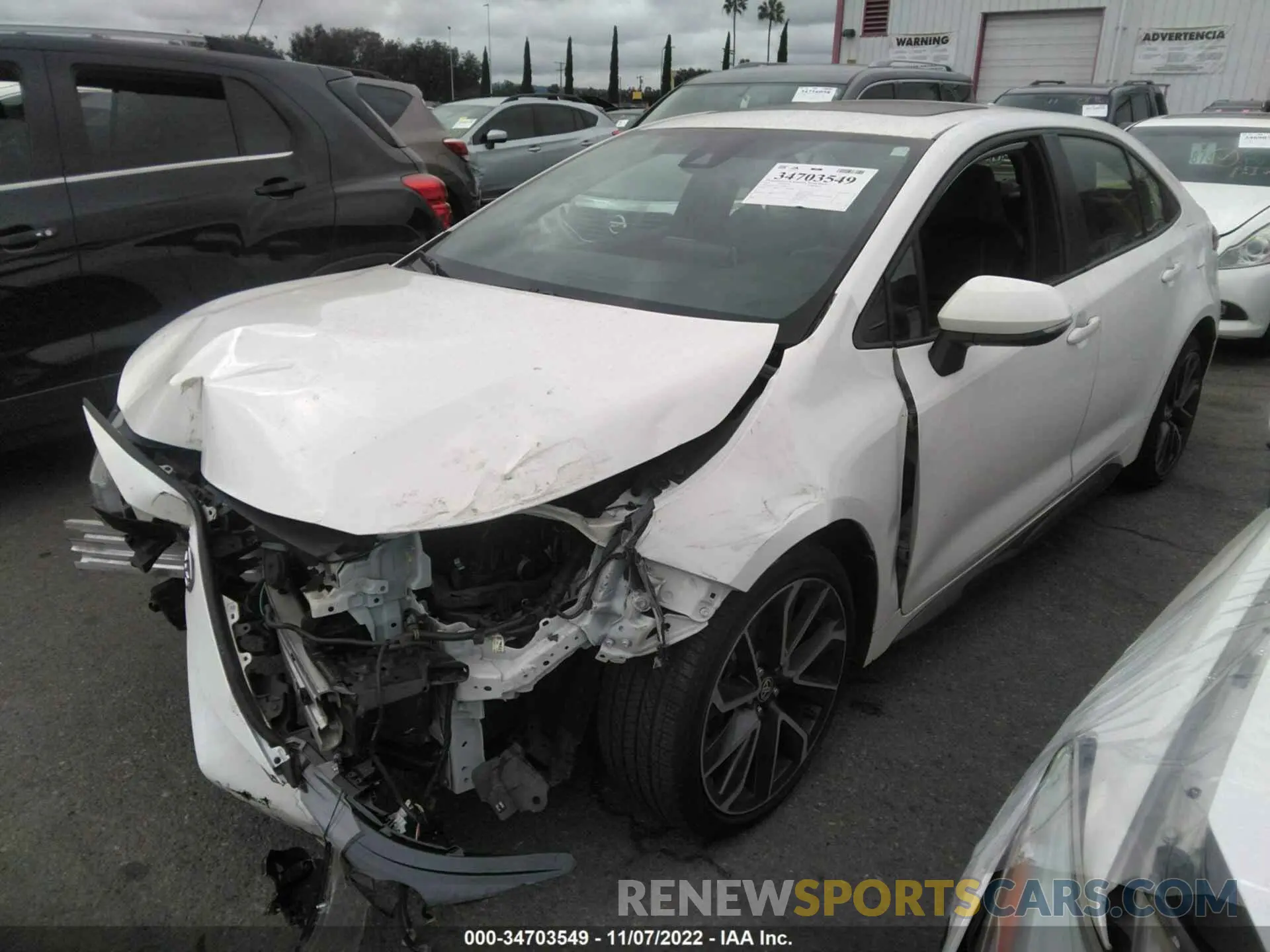 2 Photograph of a damaged car JTDT4RCE1LJ008894 TOYOTA COROLLA 2020