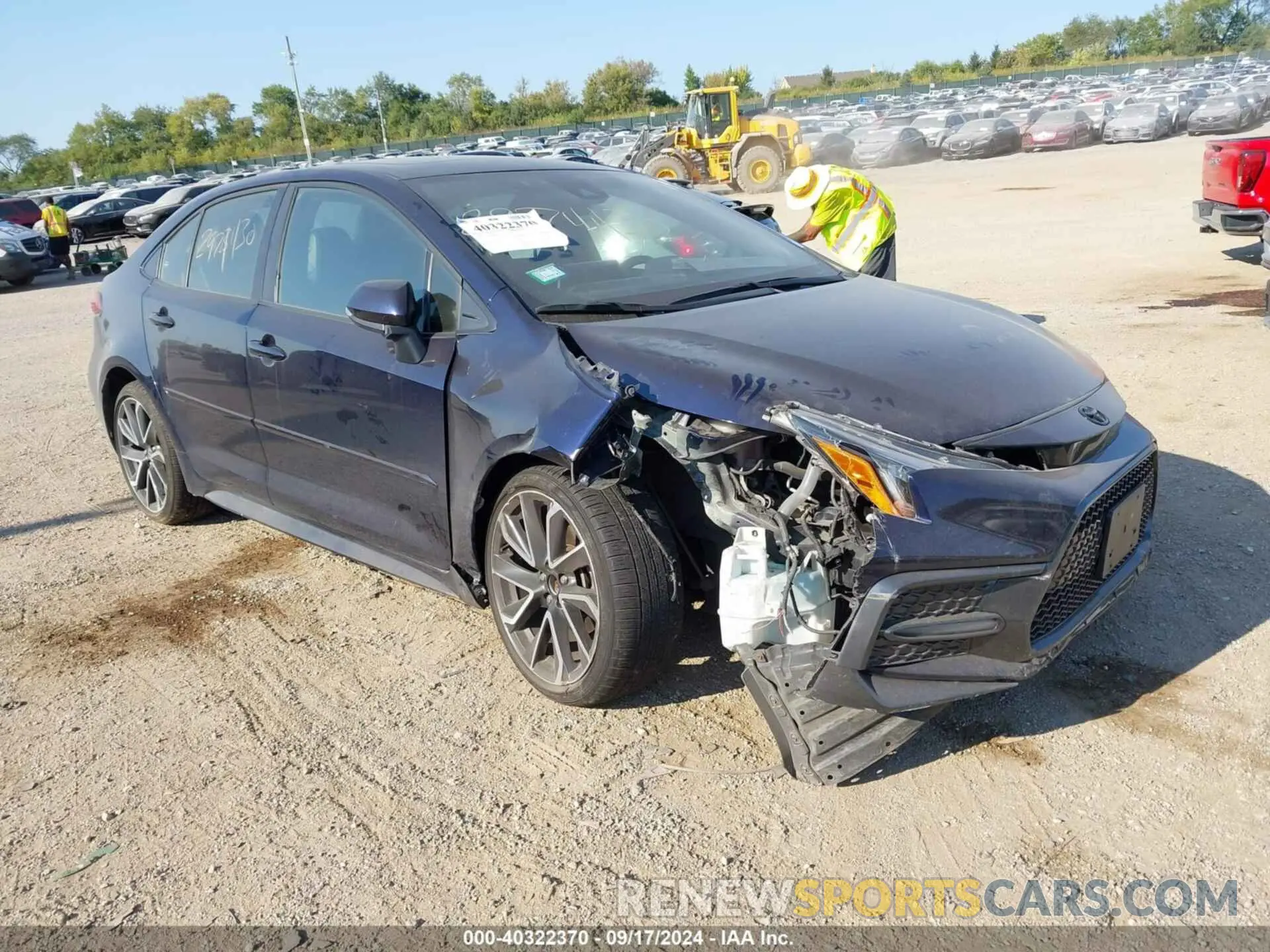 1 Photograph of a damaged car JTDT4RCE1LJ052037 TOYOTA COROLLA 2020
