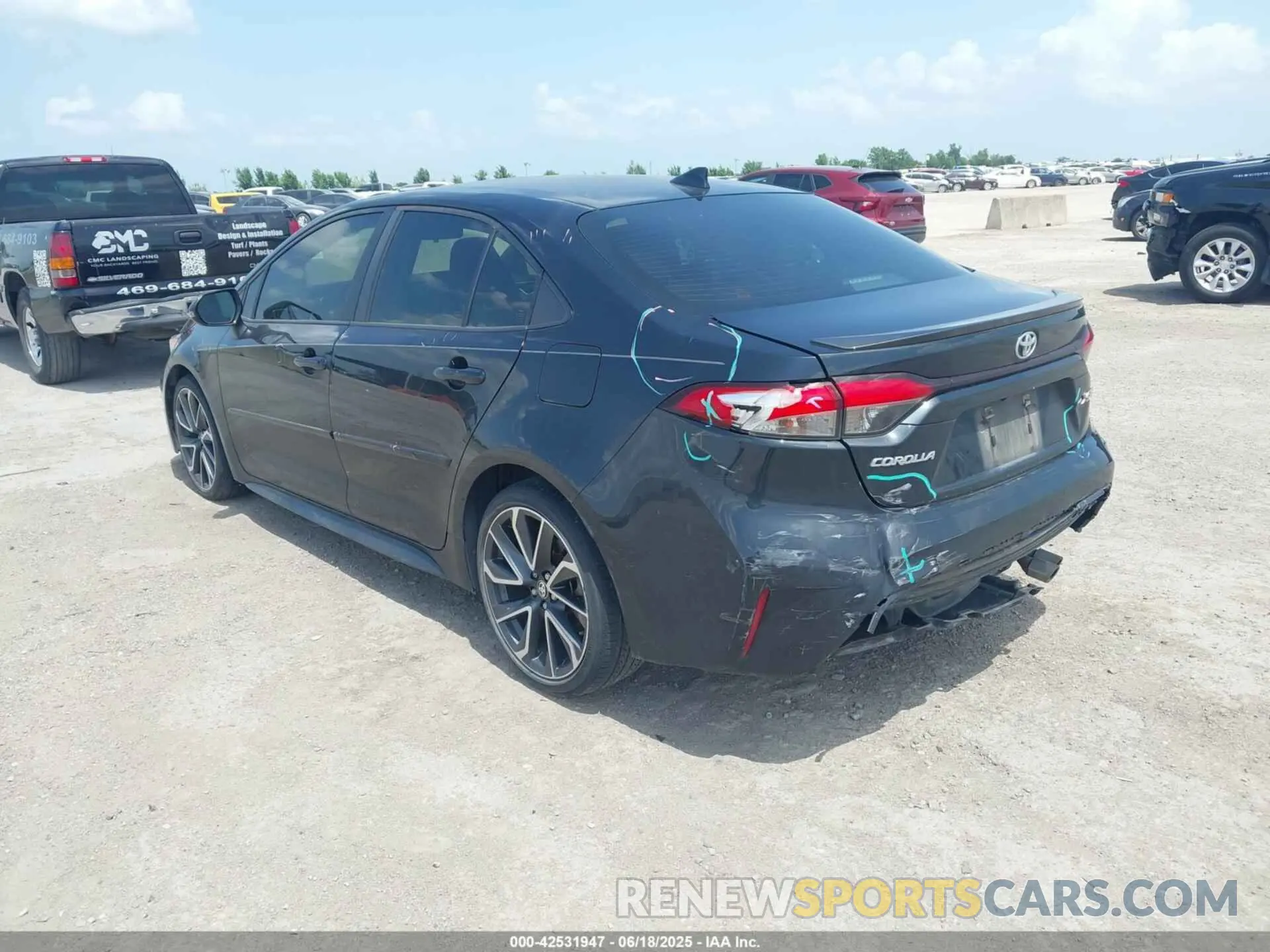 3 Photograph of a damaged car JTDT4RCE3LJ003227 TOYOTA COROLLA 2020