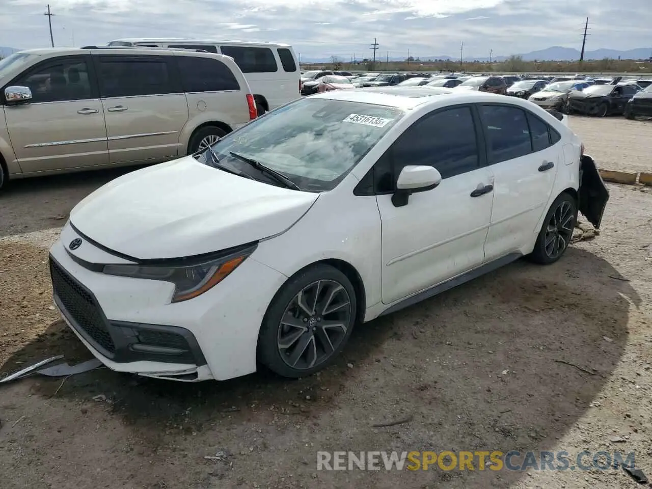 1 Photograph of a damaged car JTDT4RCE7LJ033587 TOYOTA COROLLA 2020