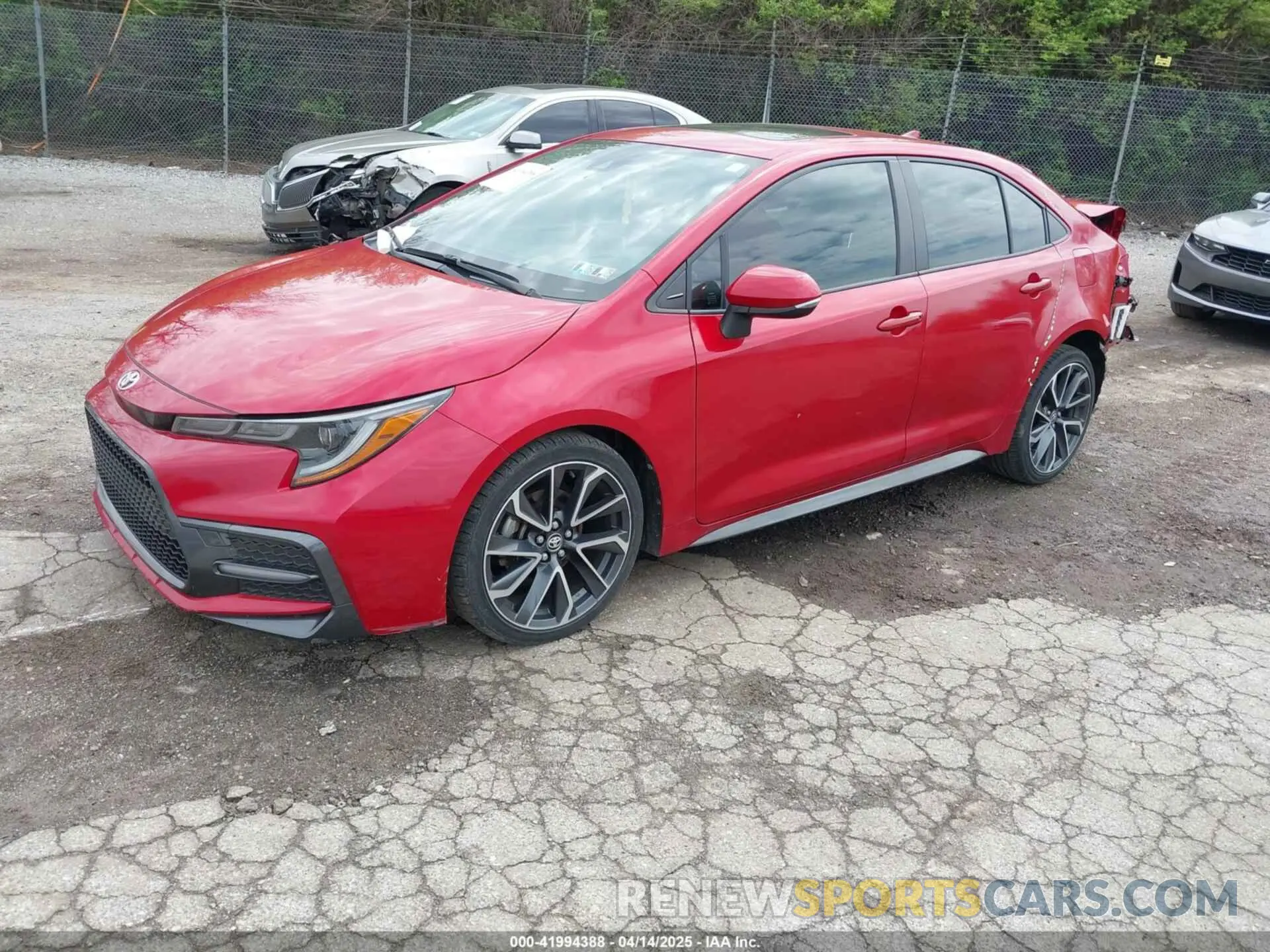 2 Photograph of a damaged car JTDT4RCE9LJ036653 TOYOTA COROLLA 2020