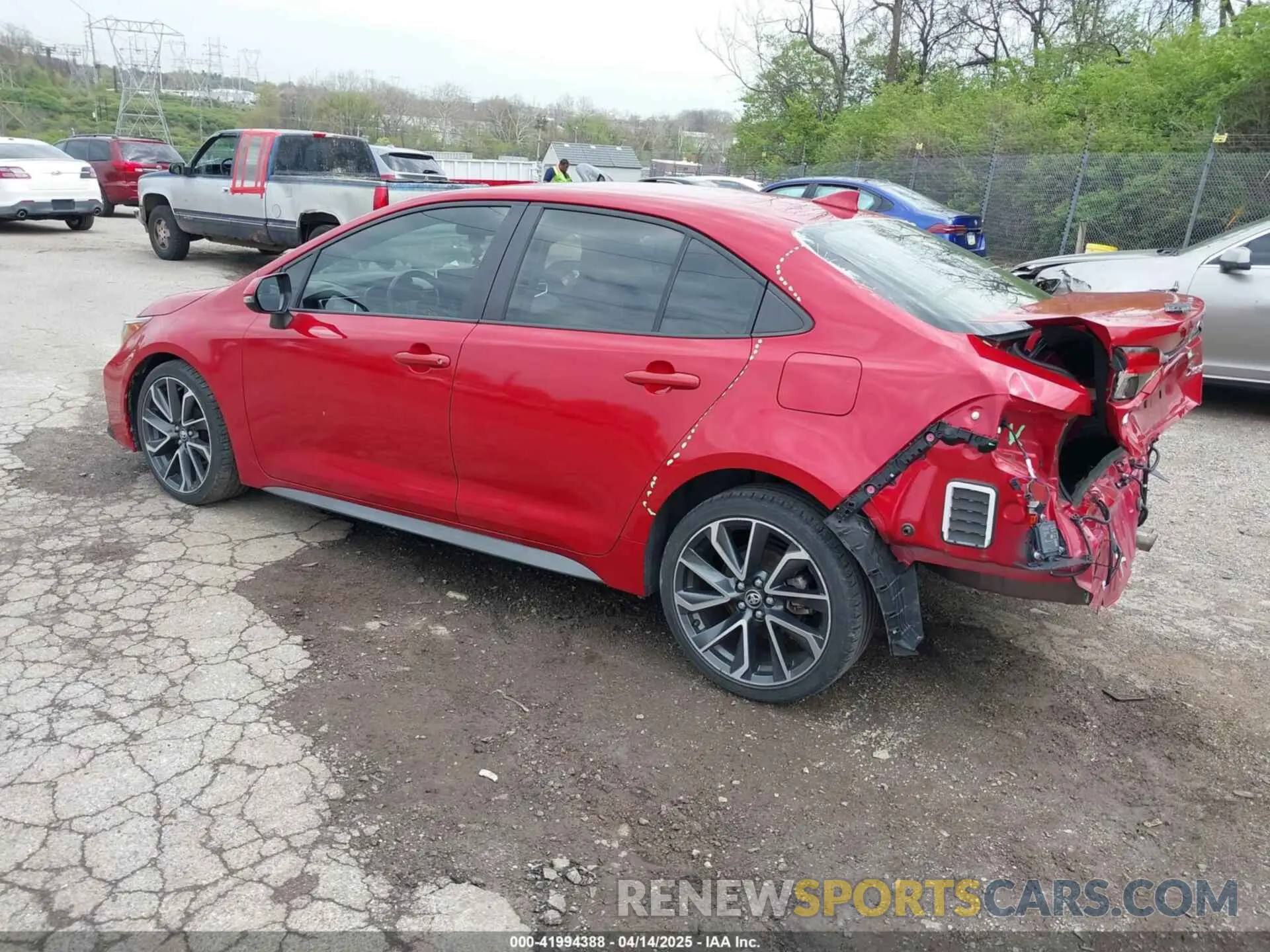 3 Photograph of a damaged car JTDT4RCE9LJ036653 TOYOTA COROLLA 2020