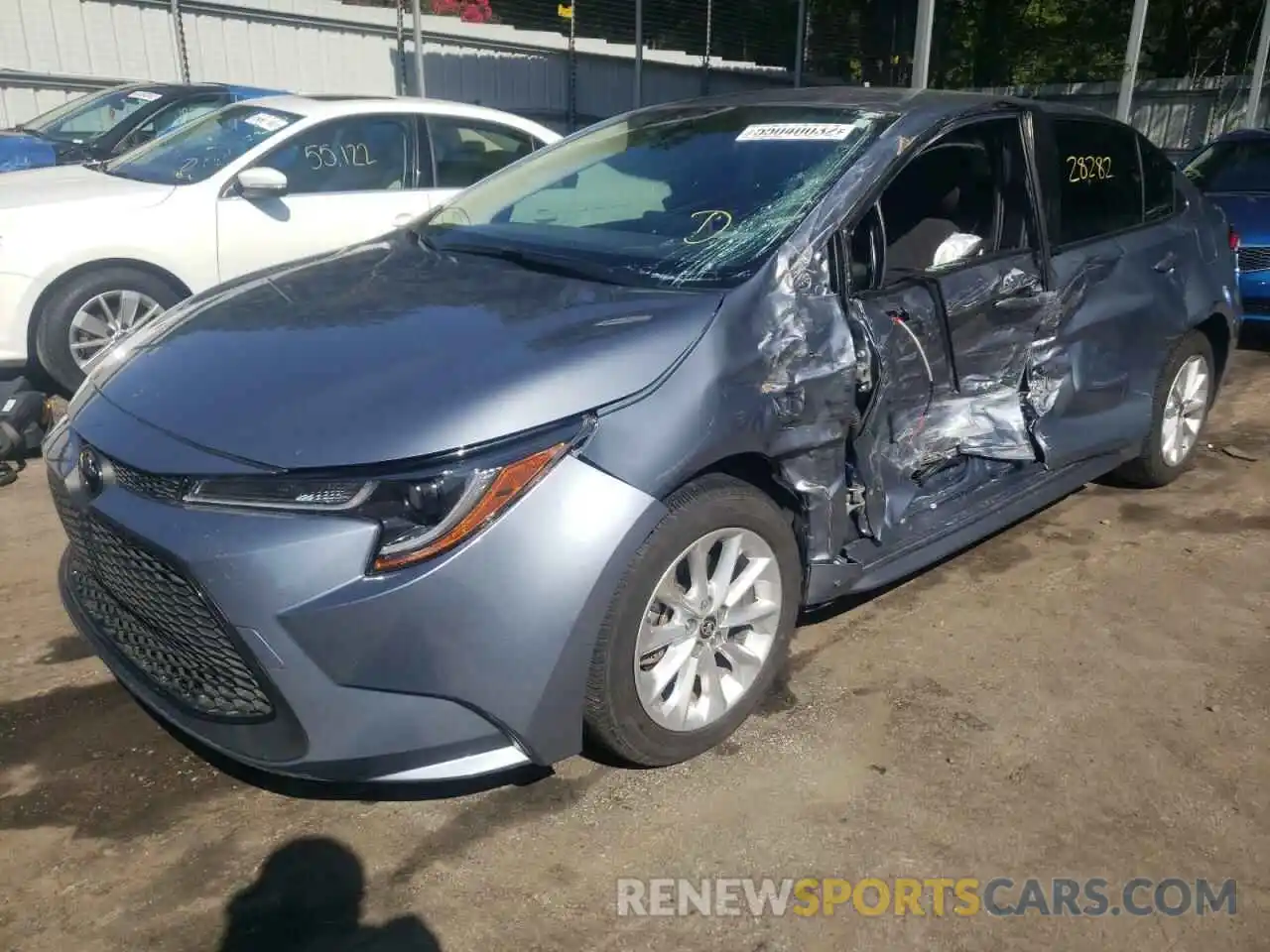 2 Photograph of a damaged car JTDVPRAE1LJ116175 TOYOTA COROLLA 2020