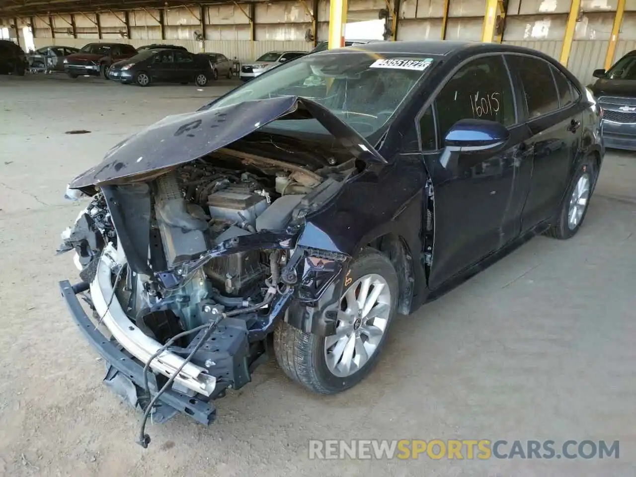 2 Photograph of a damaged car JTDVPRAE7LJ098698 TOYOTA COROLLA 2020