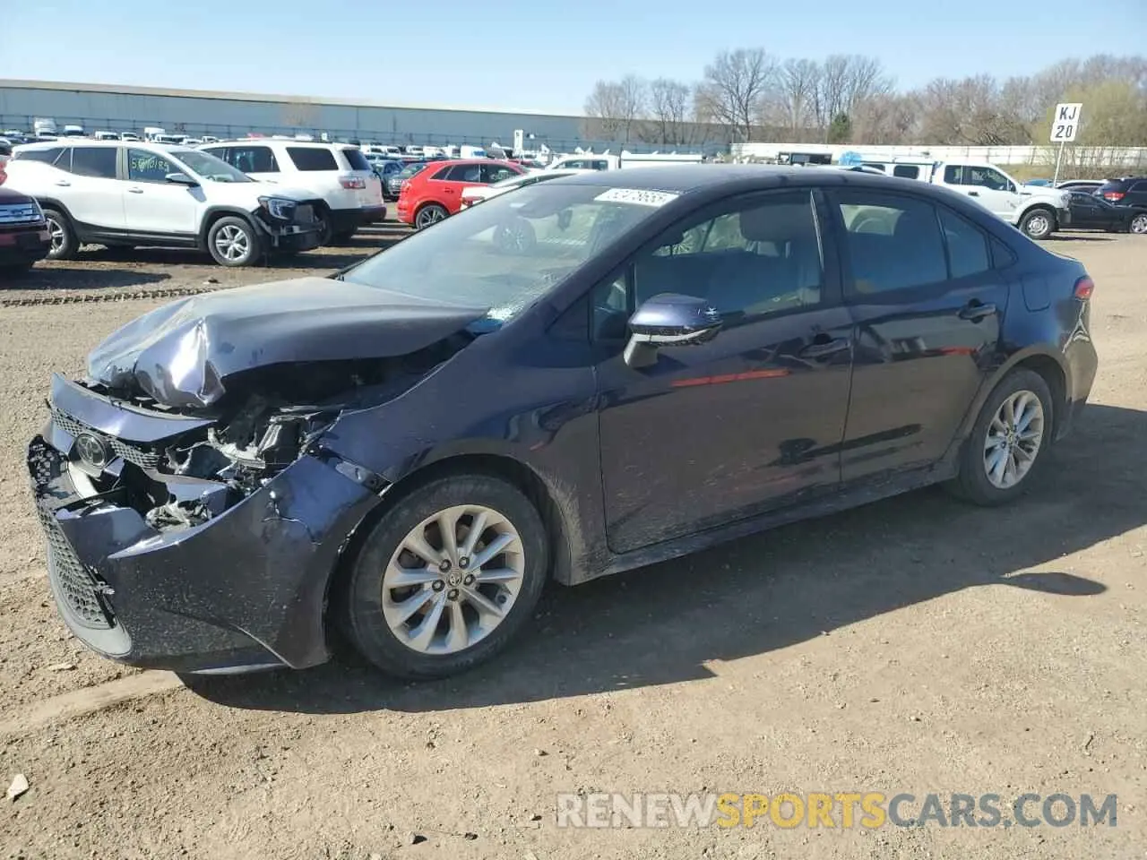 1 Photograph of a damaged car JTDVPRAE7LJ107058 TOYOTA COROLLA 2020
