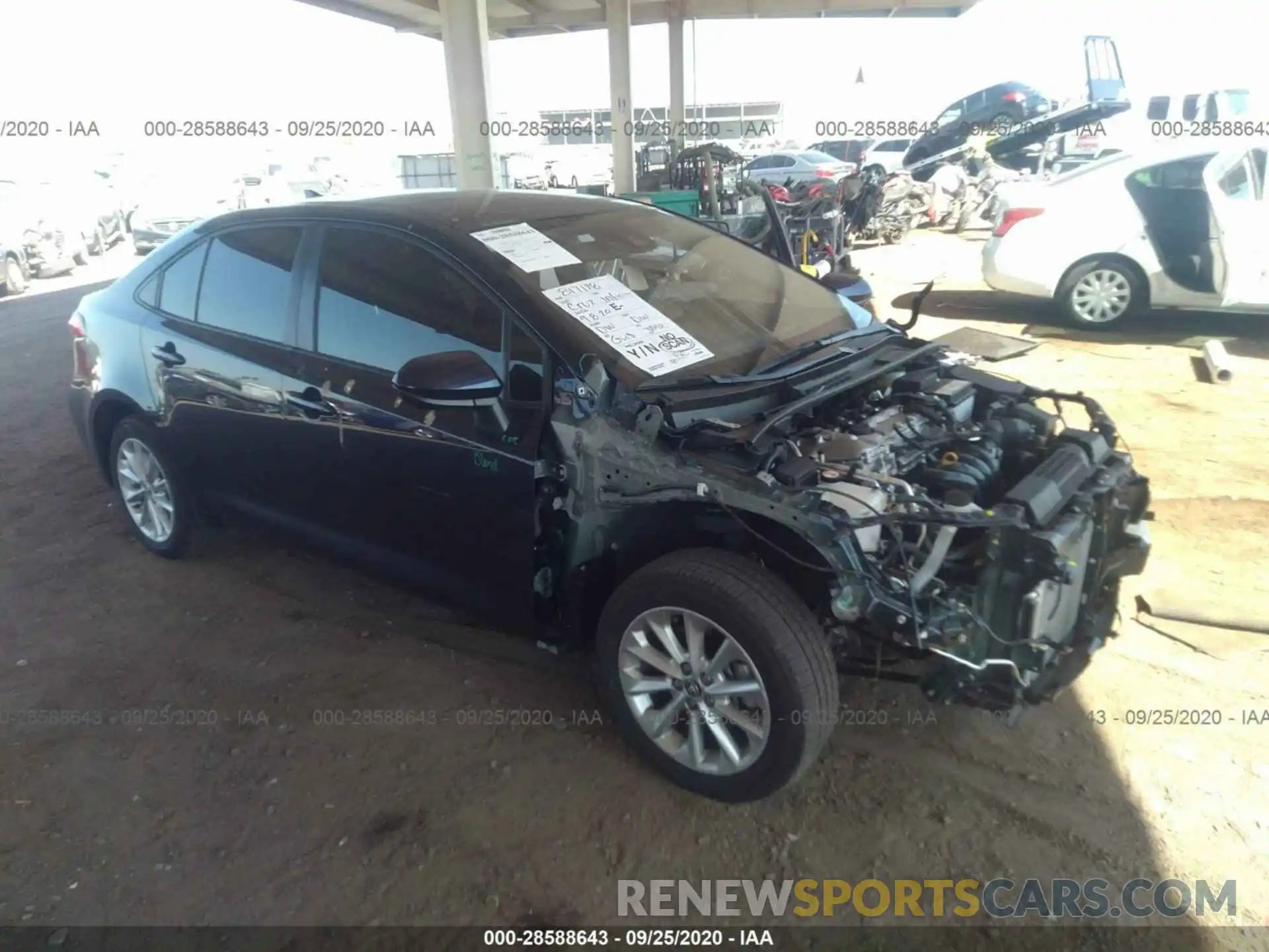 1 Photograph of a damaged car JTDVPRAEXLJ095147 TOYOTA COROLLA 2020