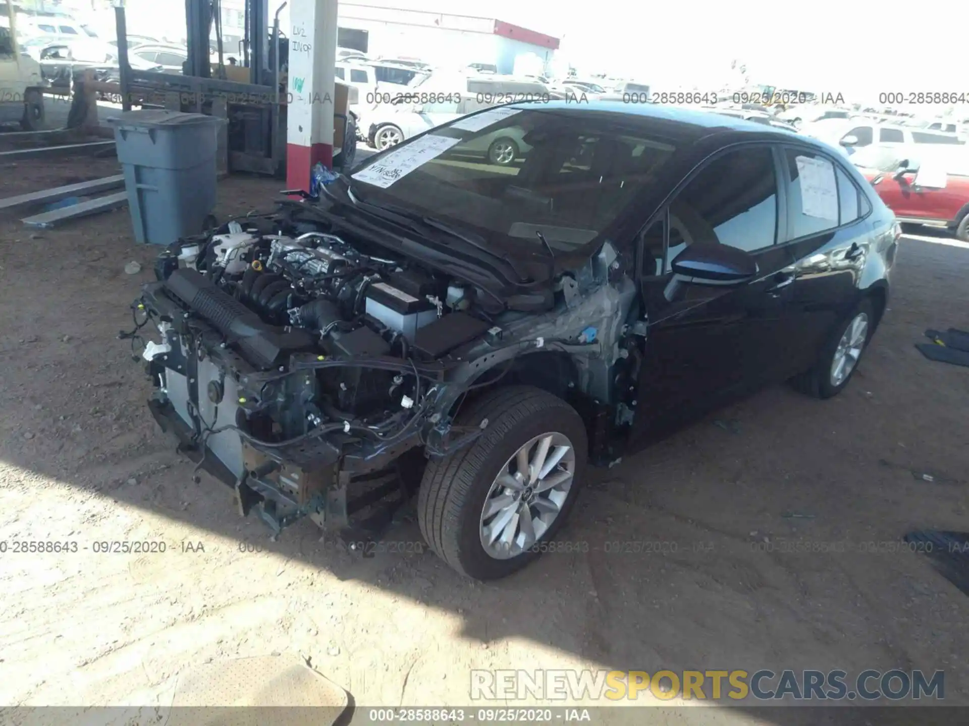 2 Photograph of a damaged car JTDVPRAEXLJ095147 TOYOTA COROLLA 2020