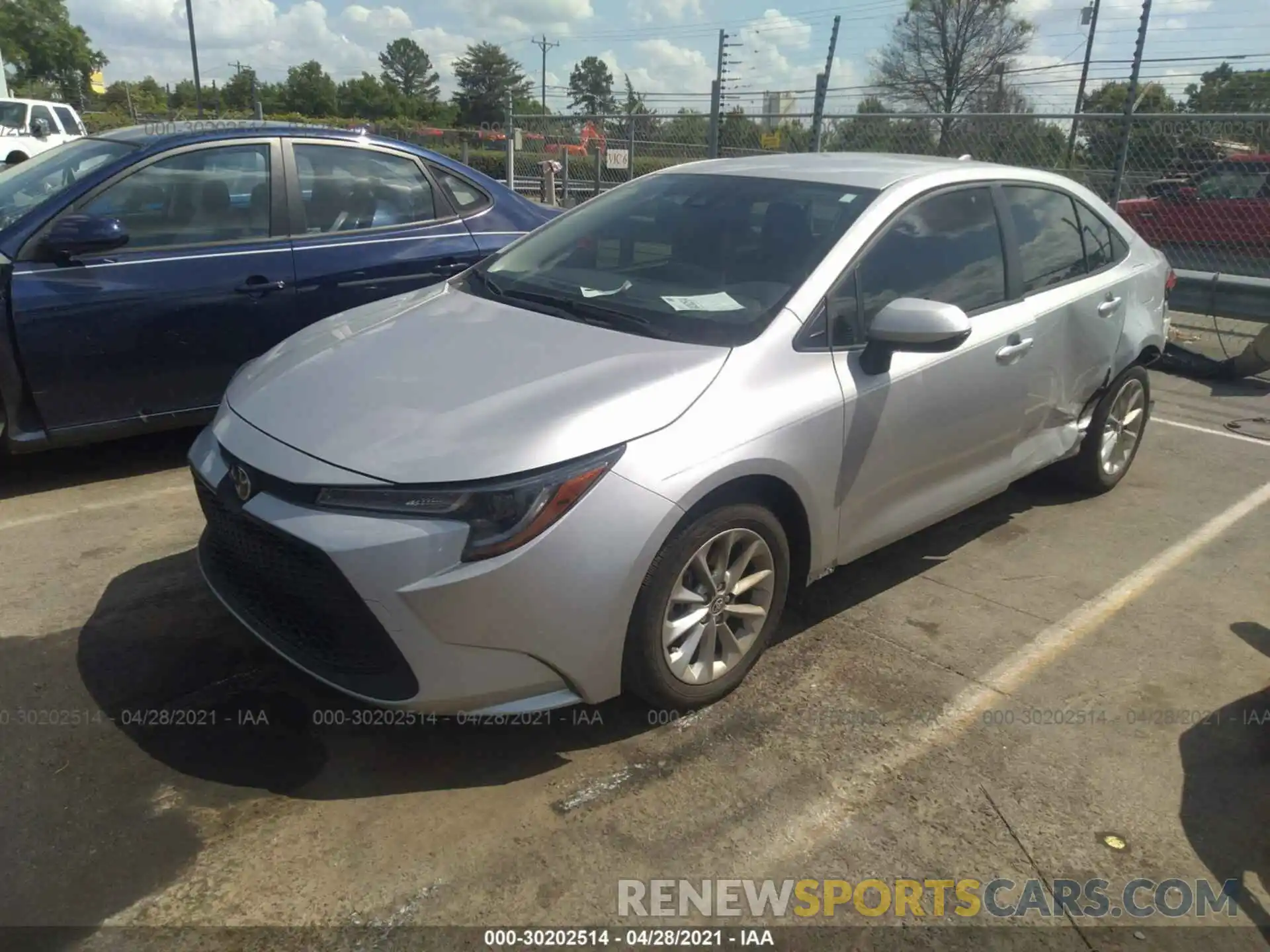 2 Photograph of a damaged car JTDVPRAEXLJ116286 TOYOTA COROLLA 2020