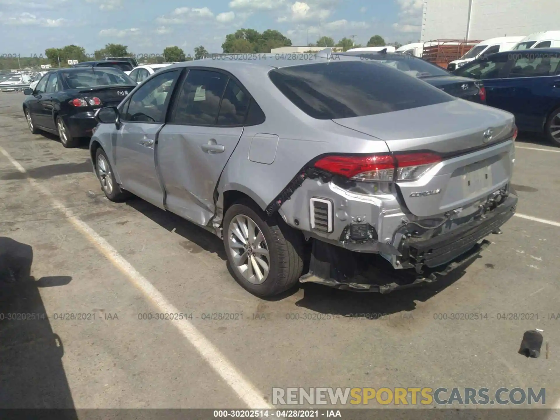 3 Photograph of a damaged car JTDVPRAEXLJ116286 TOYOTA COROLLA 2020