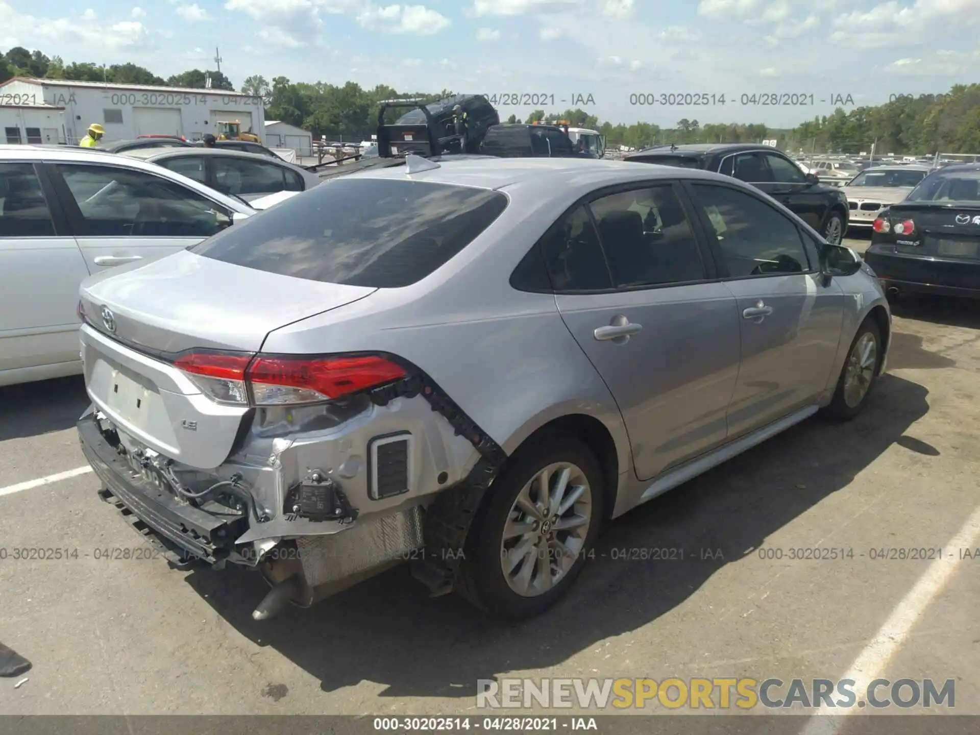 4 Photograph of a damaged car JTDVPRAEXLJ116286 TOYOTA COROLLA 2020