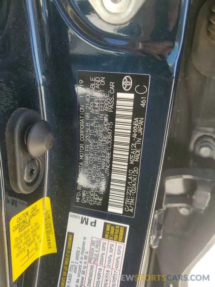 12 Photograph of a damaged car JTNC4RBE1L3084715 TOYOTA COROLLA 2020