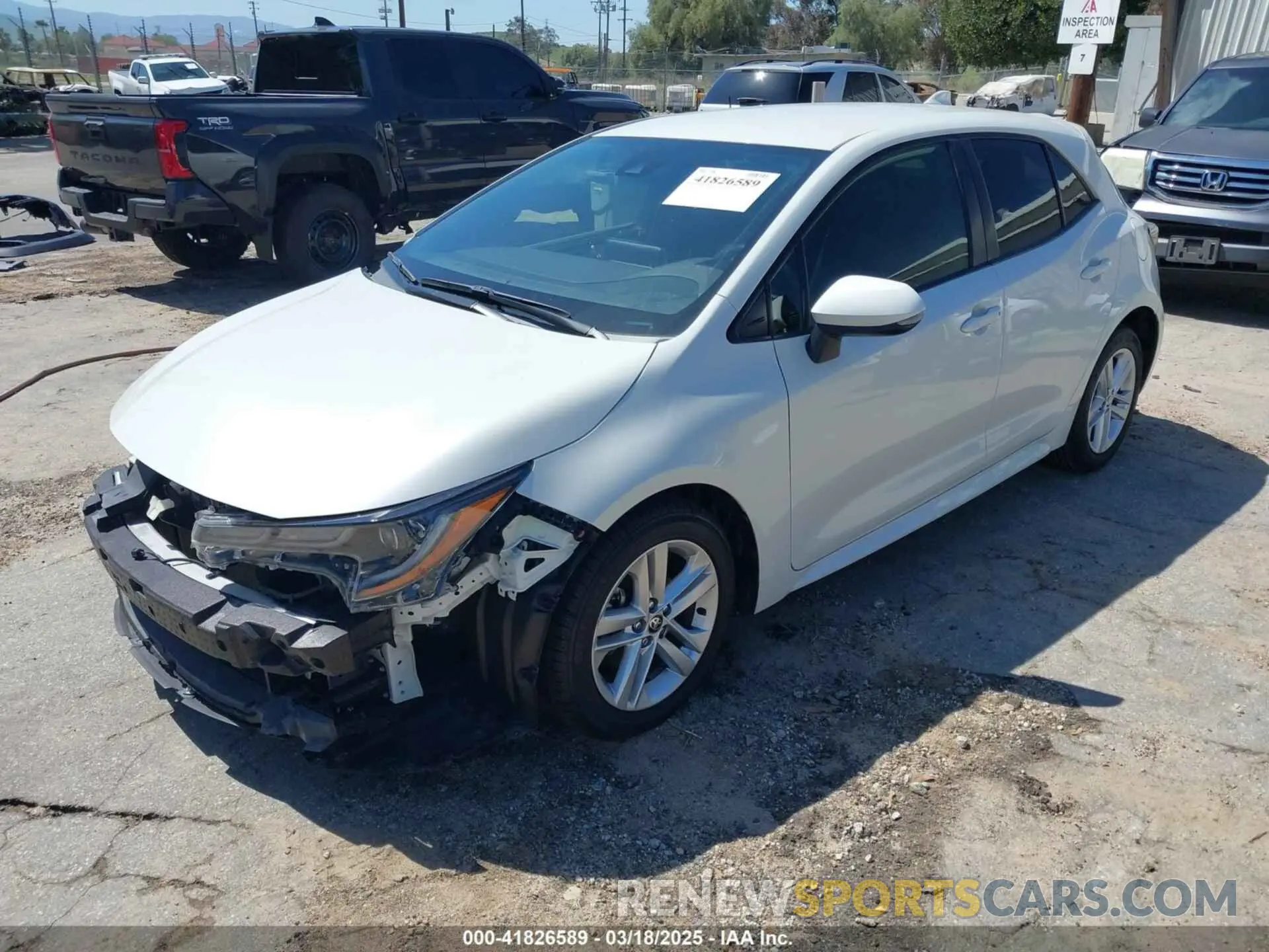 2 Photograph of a damaged car JTND4RBE0L3094432 TOYOTA COROLLA 2020