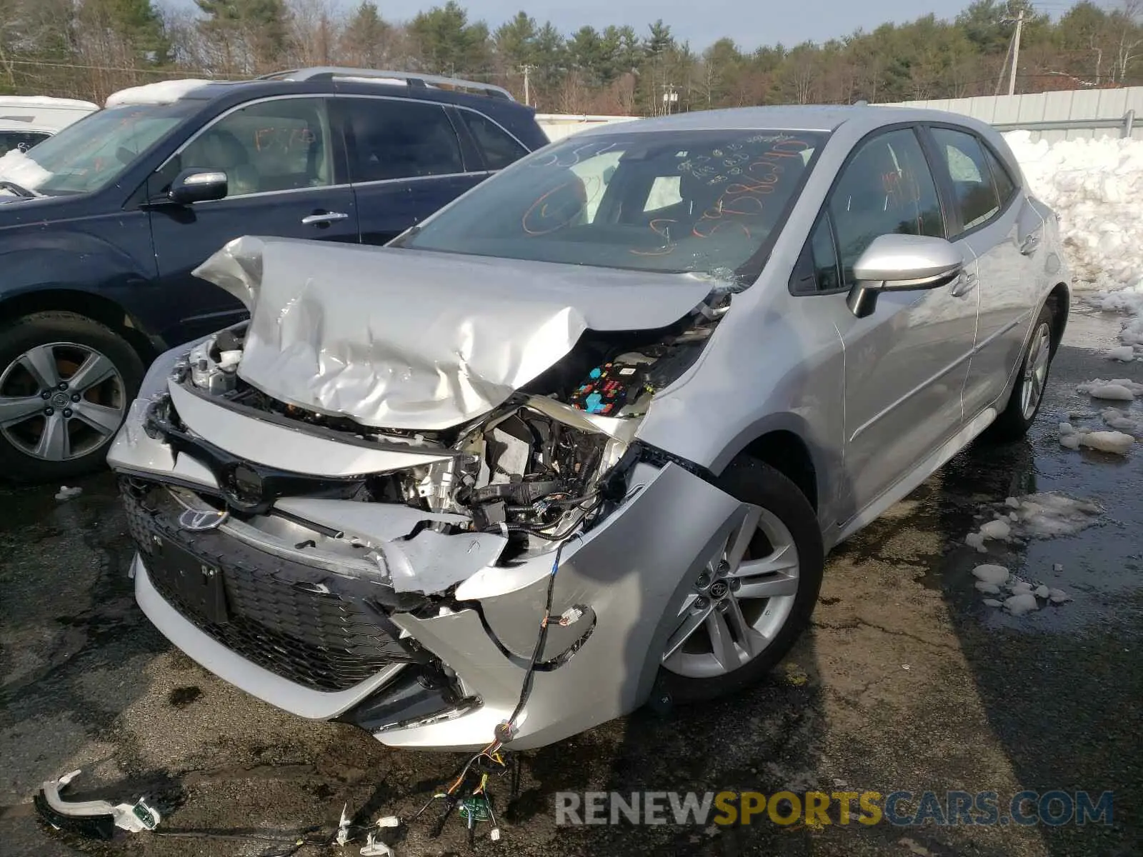 2 Photograph of a damaged car JTND4RBE8L3081363 TOYOTA COROLLA 2020