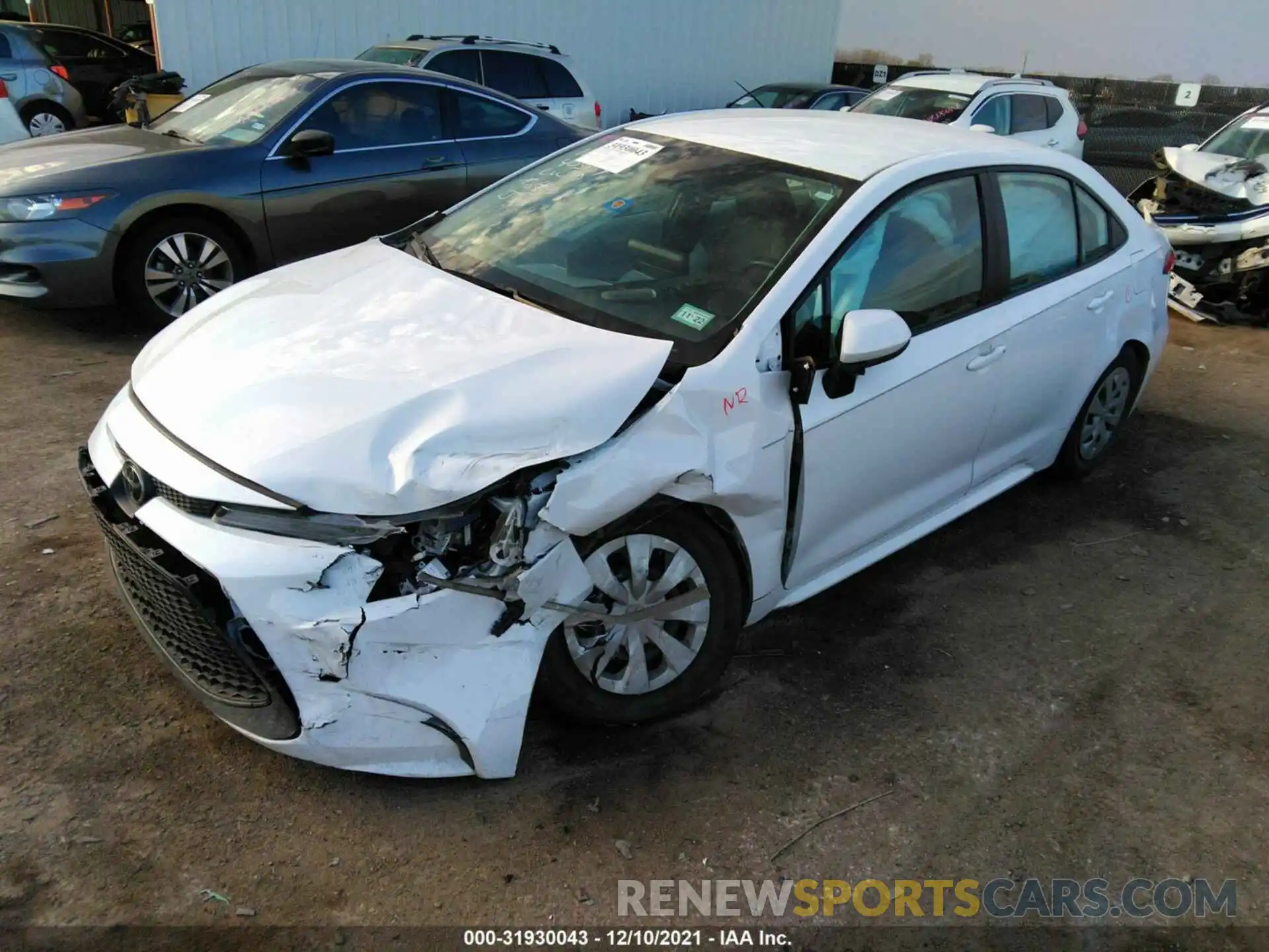 2 Photograph of a damaged car 5YFDPMAE5MP154424 TOYOTA COROLLA 2021