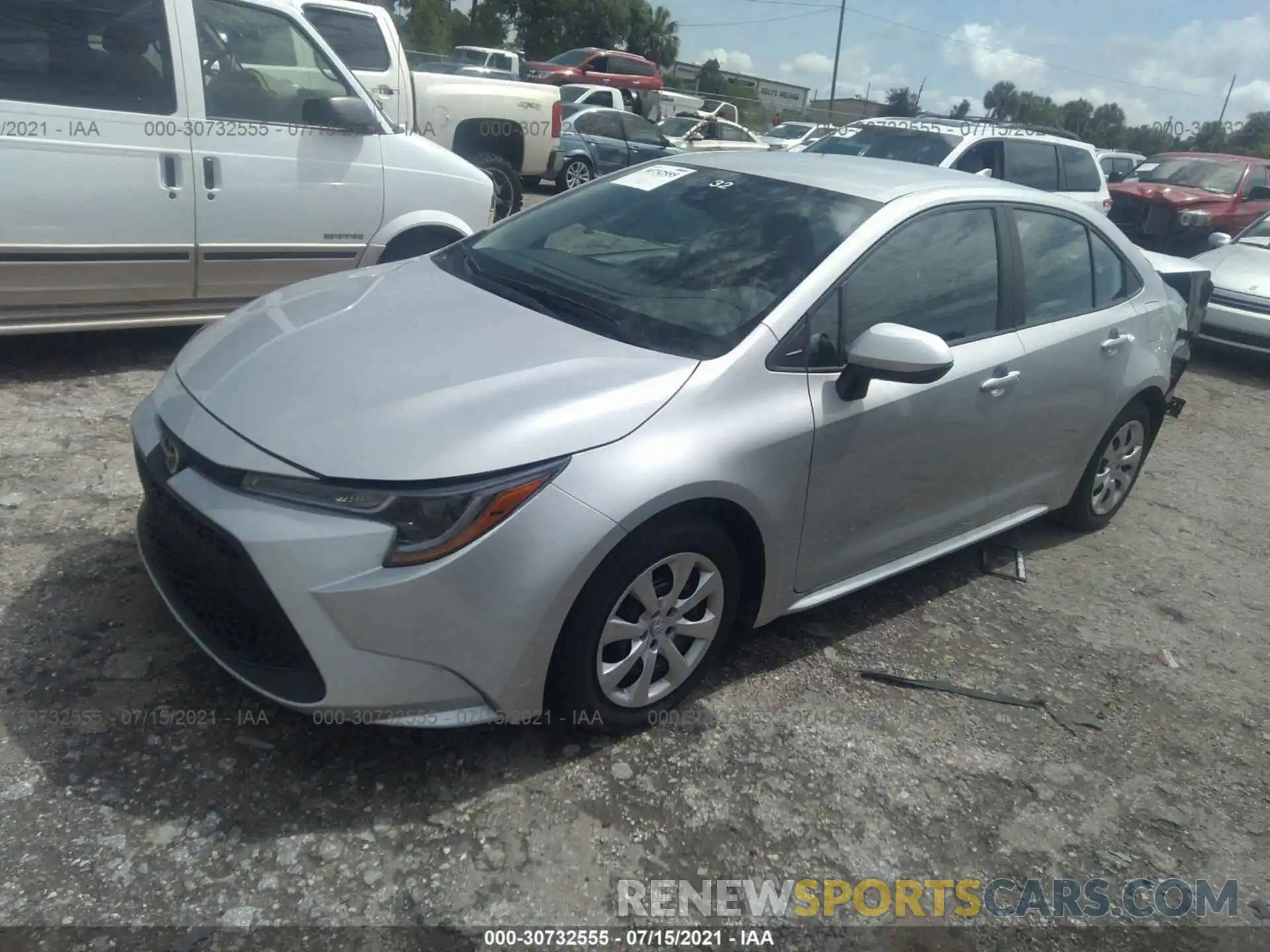 2 Photograph of a damaged car 5YFEPMAE0MP162564 TOYOTA COROLLA 2021