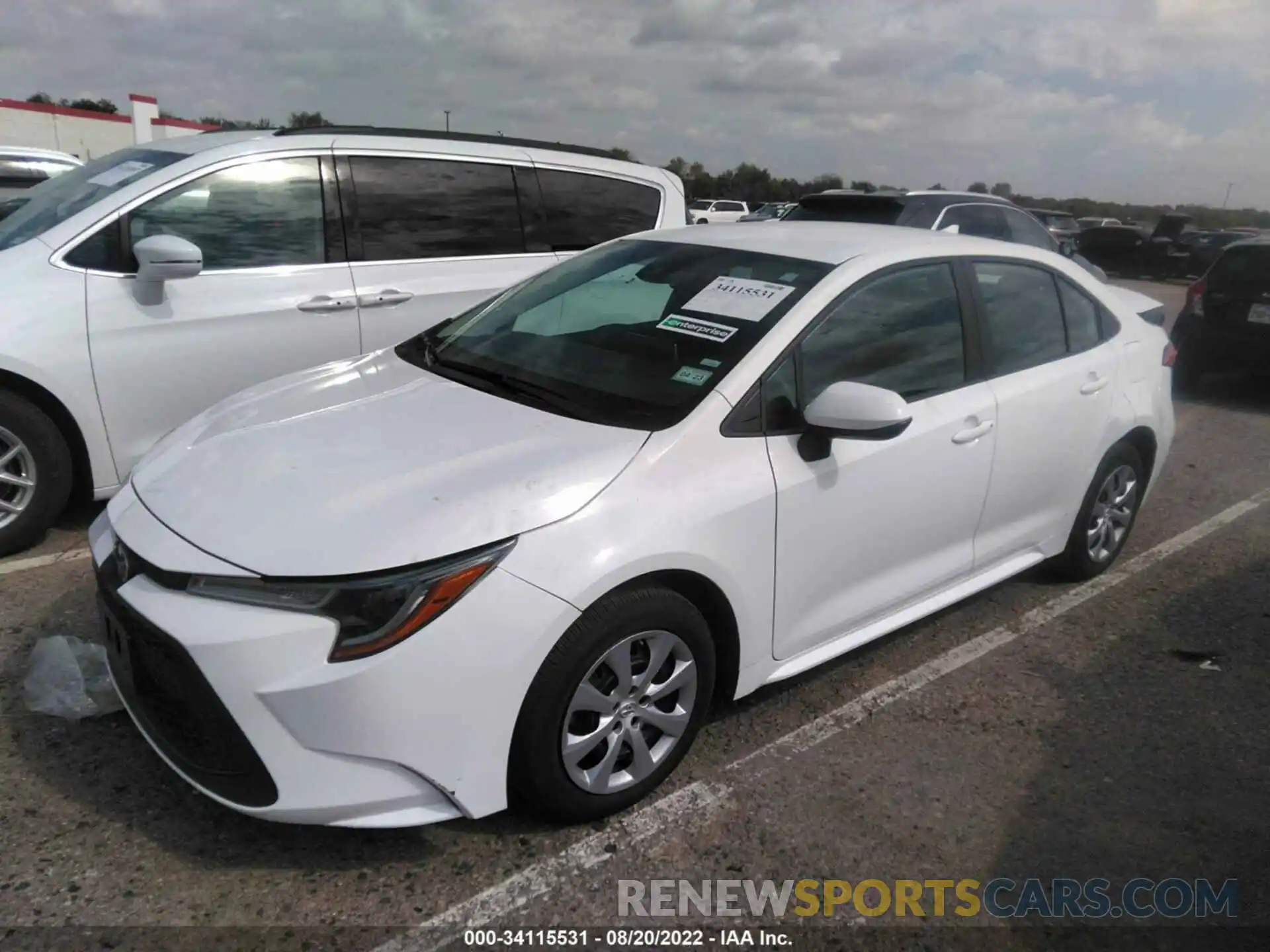 2 Photograph of a damaged car 5YFEPMAE0MP244648 TOYOTA COROLLA 2021