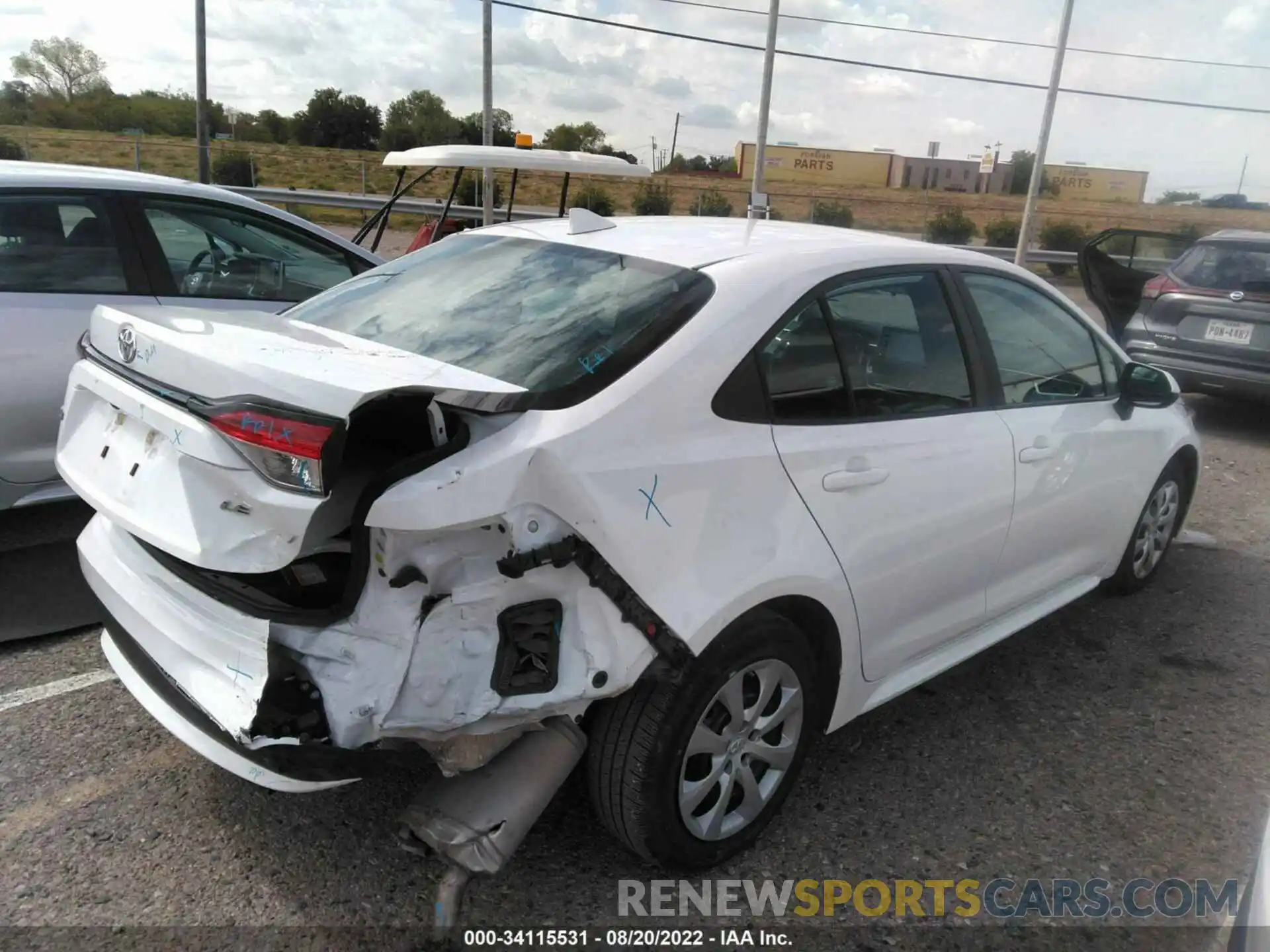 4 Photograph of a damaged car 5YFEPMAE0MP244648 TOYOTA COROLLA 2021