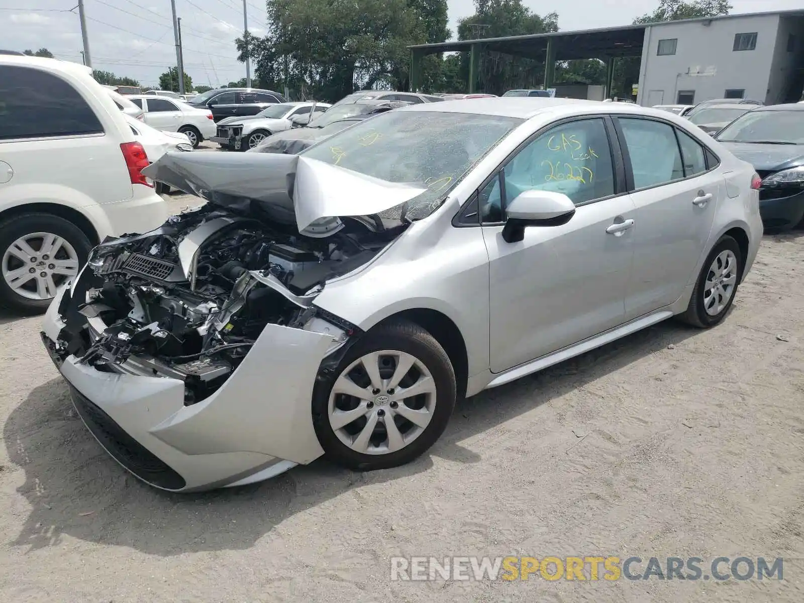 2 Photograph of a damaged car 5YFEPMAE1MP157258 TOYOTA COROLLA 2021