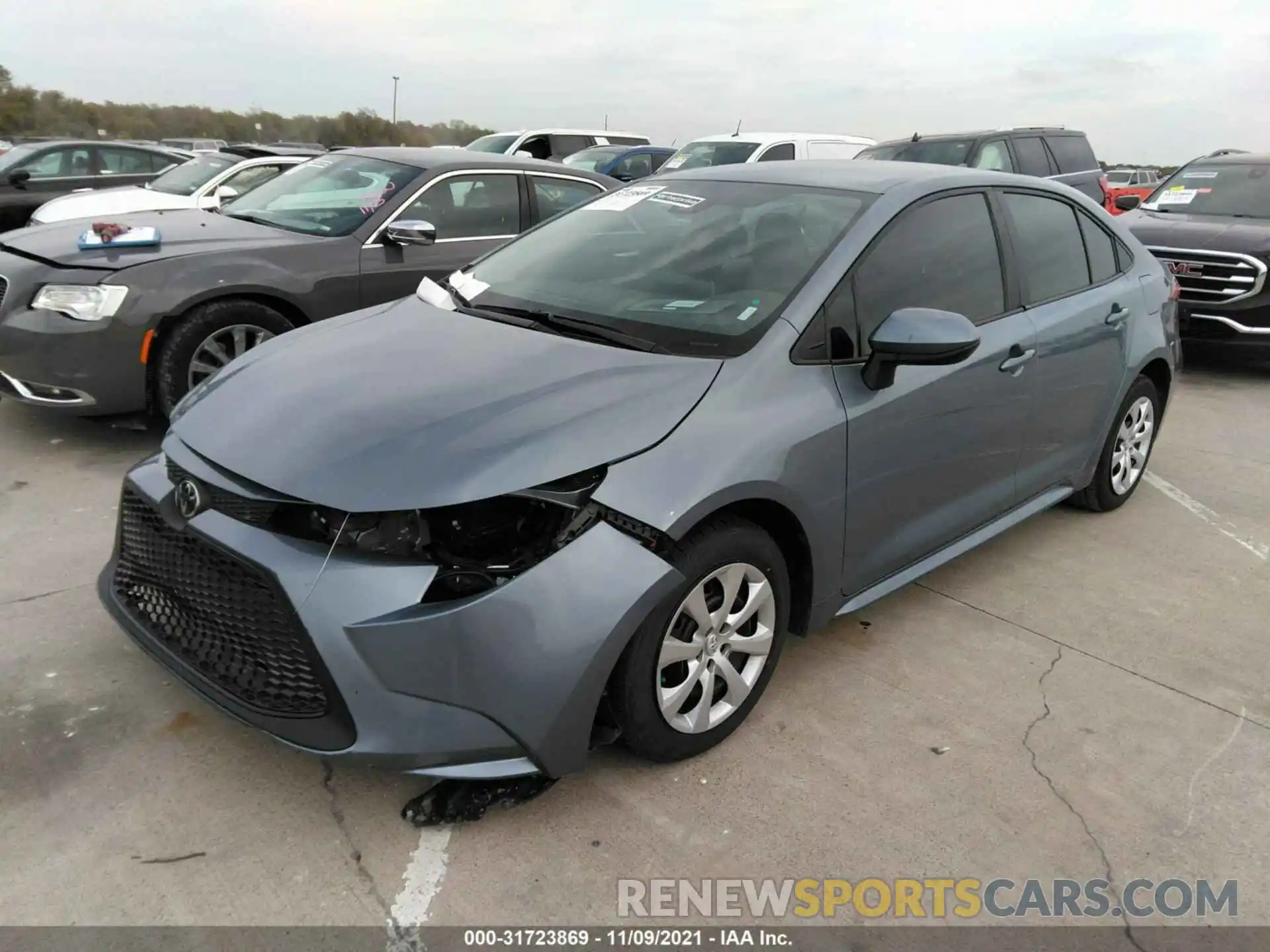 2 Photograph of a damaged car 5YFEPMAE1MP167322 TOYOTA COROLLA 2021