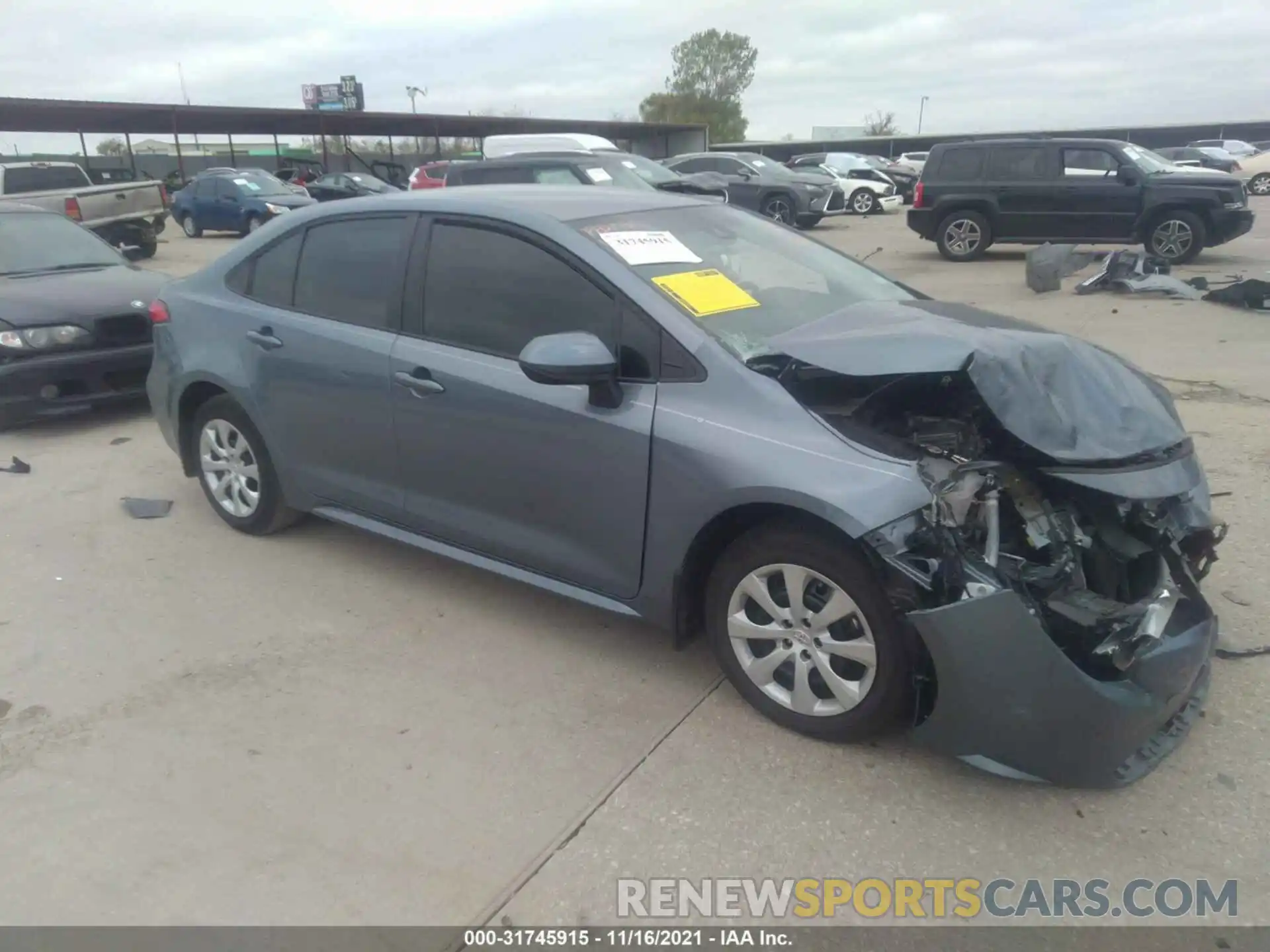 1 Photograph of a damaged car 5YFEPMAE1MP170768 TOYOTA COROLLA 2021