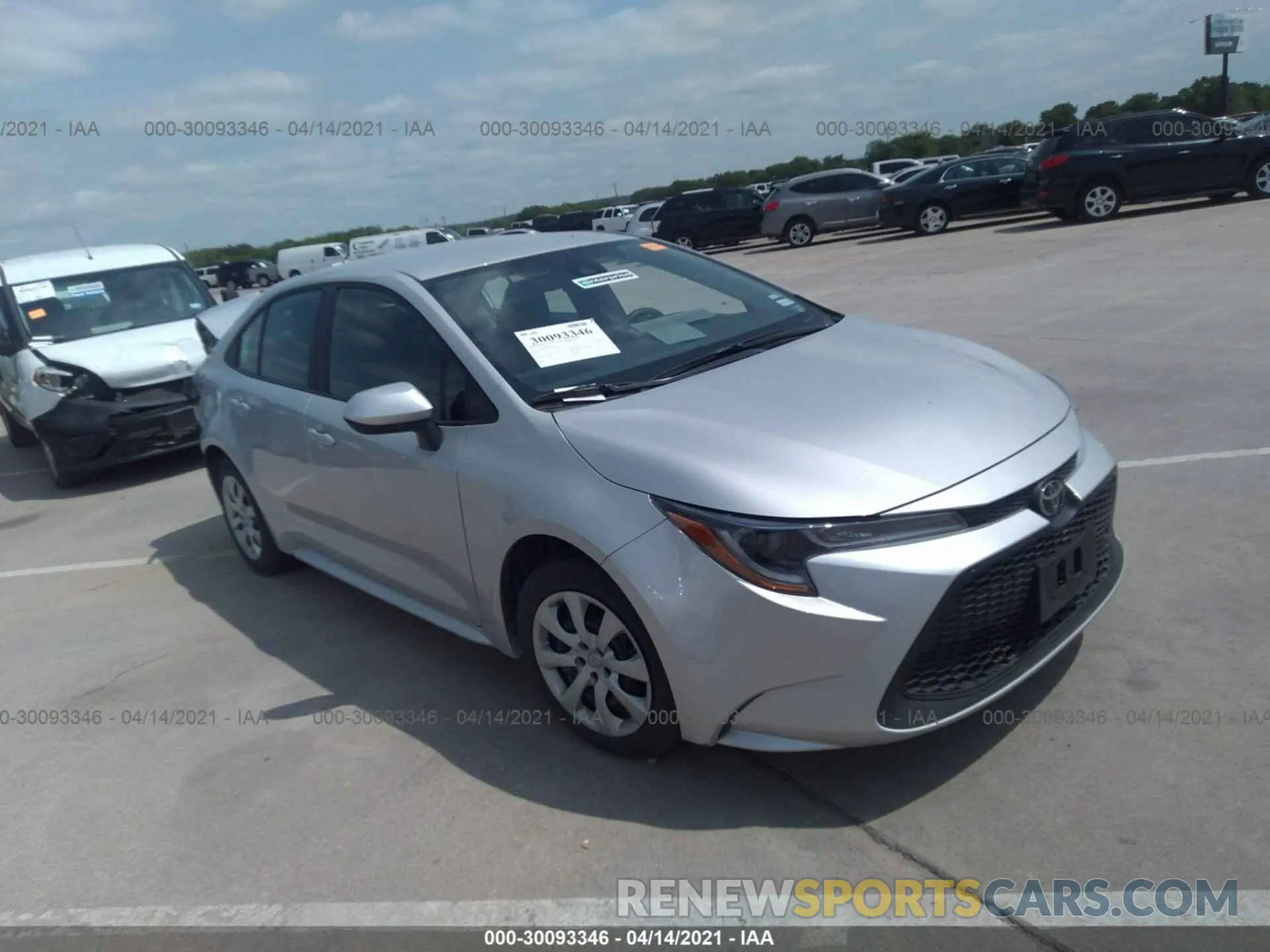 1 Photograph of a damaged car 5YFEPMAE1MP190356 TOYOTA COROLLA 2021