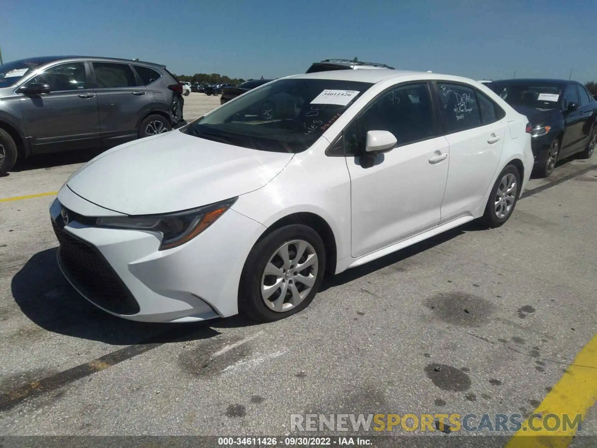 2 Photograph of a damaged car 5YFEPMAE1MP190597 TOYOTA COROLLA 2021