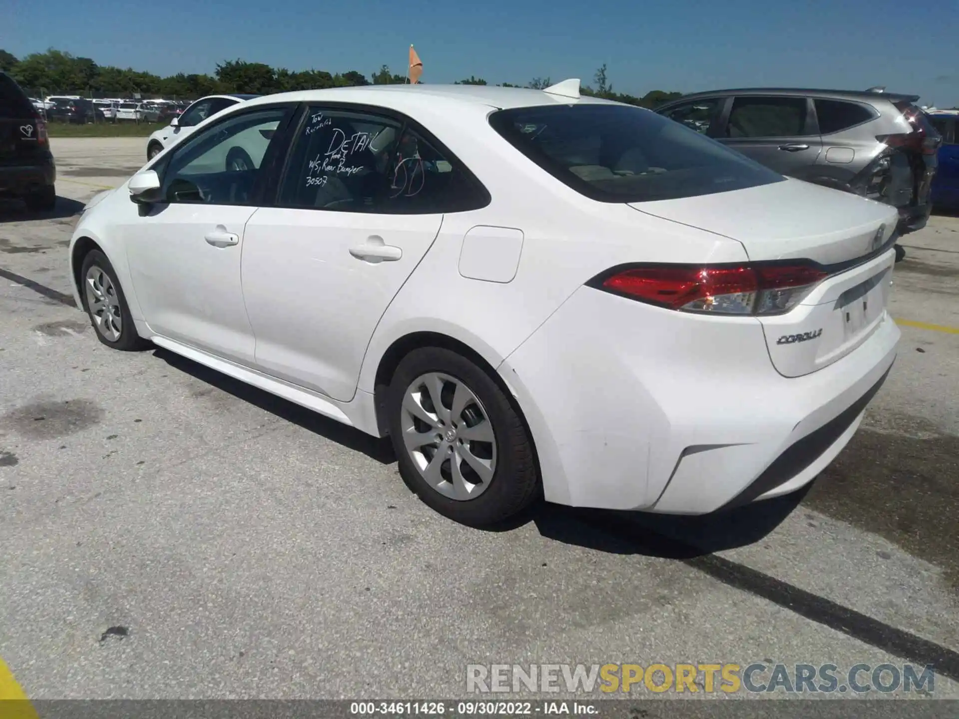 3 Photograph of a damaged car 5YFEPMAE1MP190597 TOYOTA COROLLA 2021