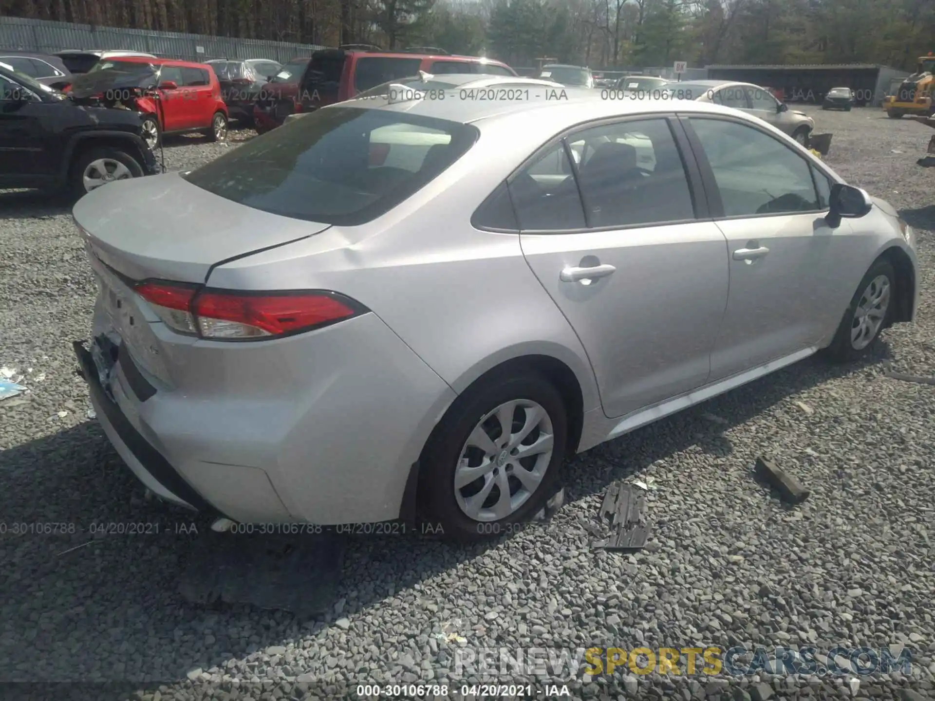 4 Photograph of a damaged car 5YFEPMAE1MP217023 TOYOTA COROLLA 2021