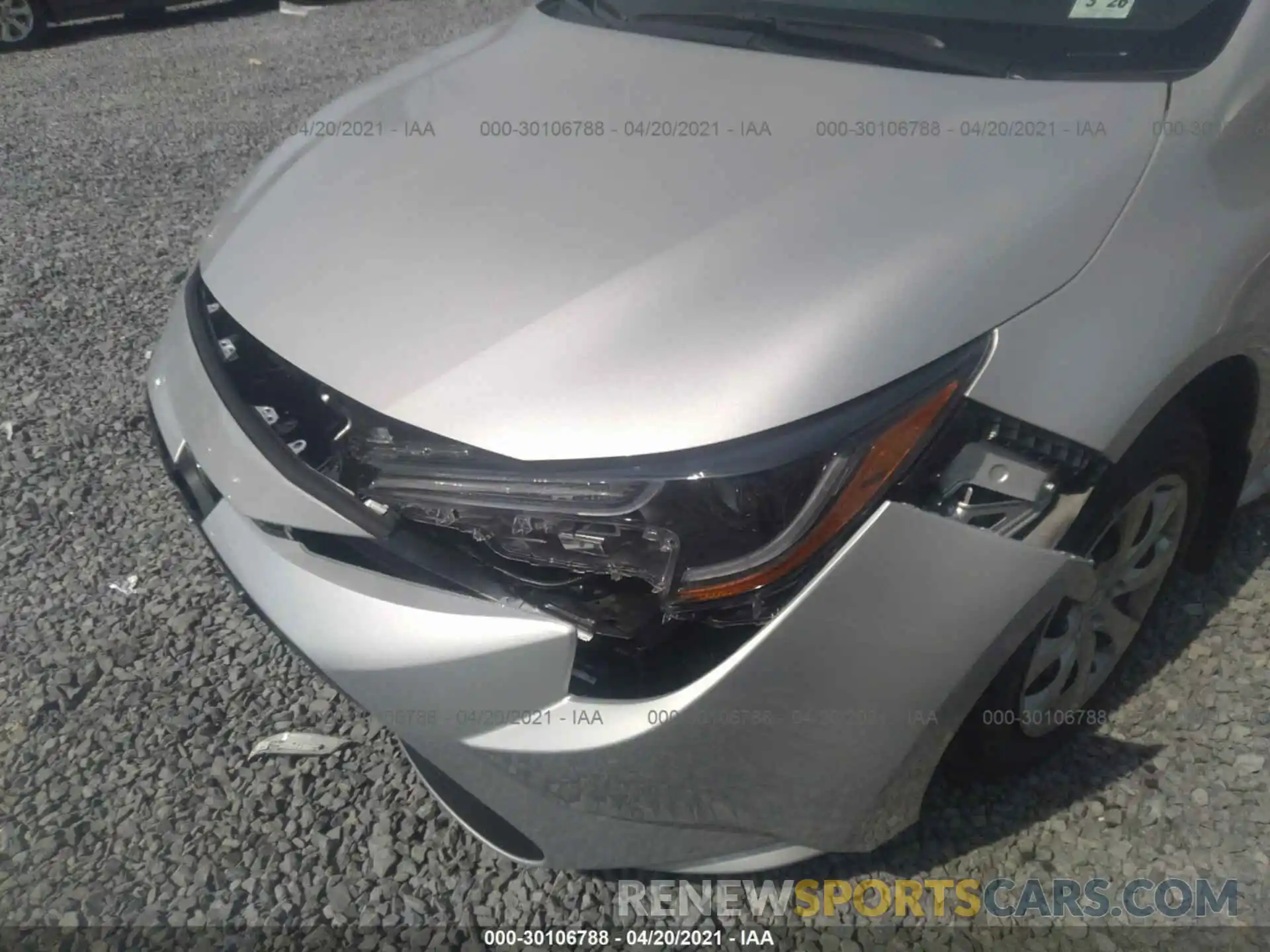 6 Photograph of a damaged car 5YFEPMAE1MP217023 TOYOTA COROLLA 2021