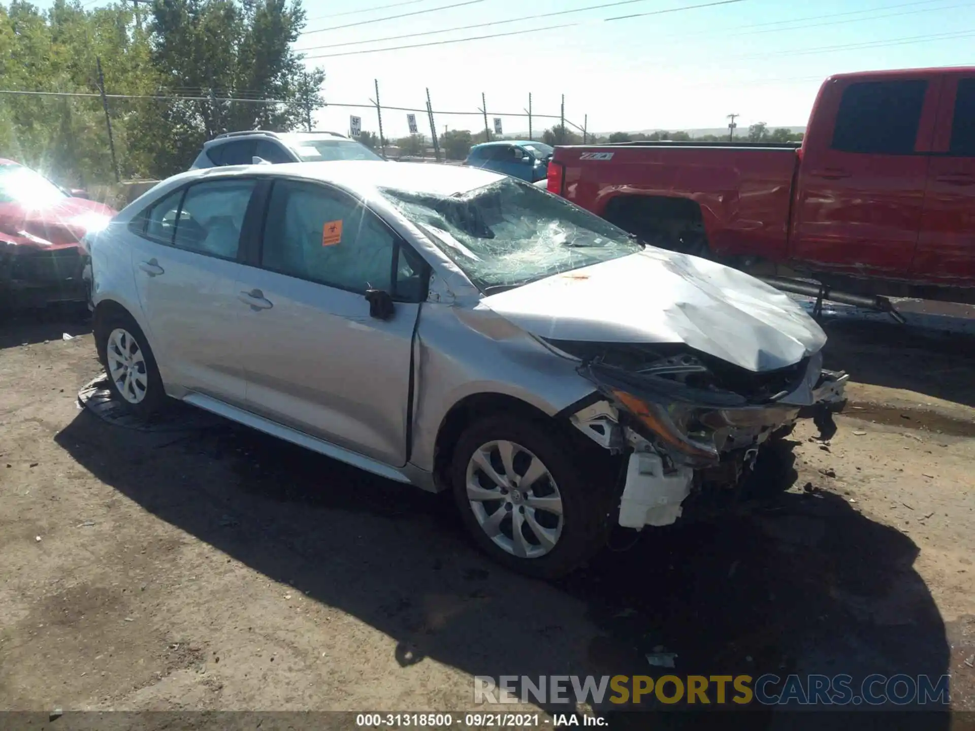 1 Photograph of a damaged car 5YFEPMAE2MP165899 TOYOTA COROLLA 2021