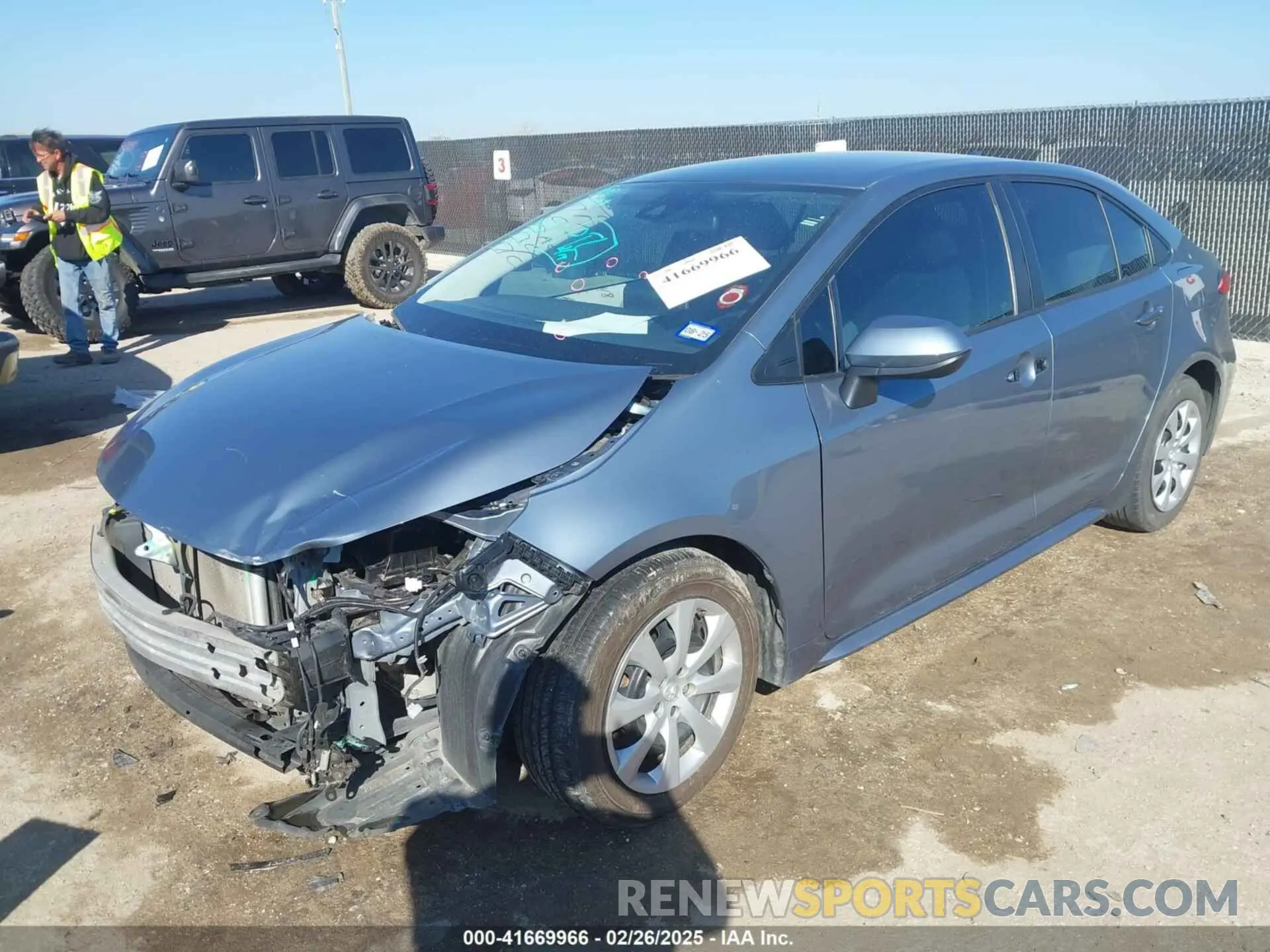 2 Photograph of a damaged car 5YFEPMAE2MP174599 TOYOTA COROLLA 2021