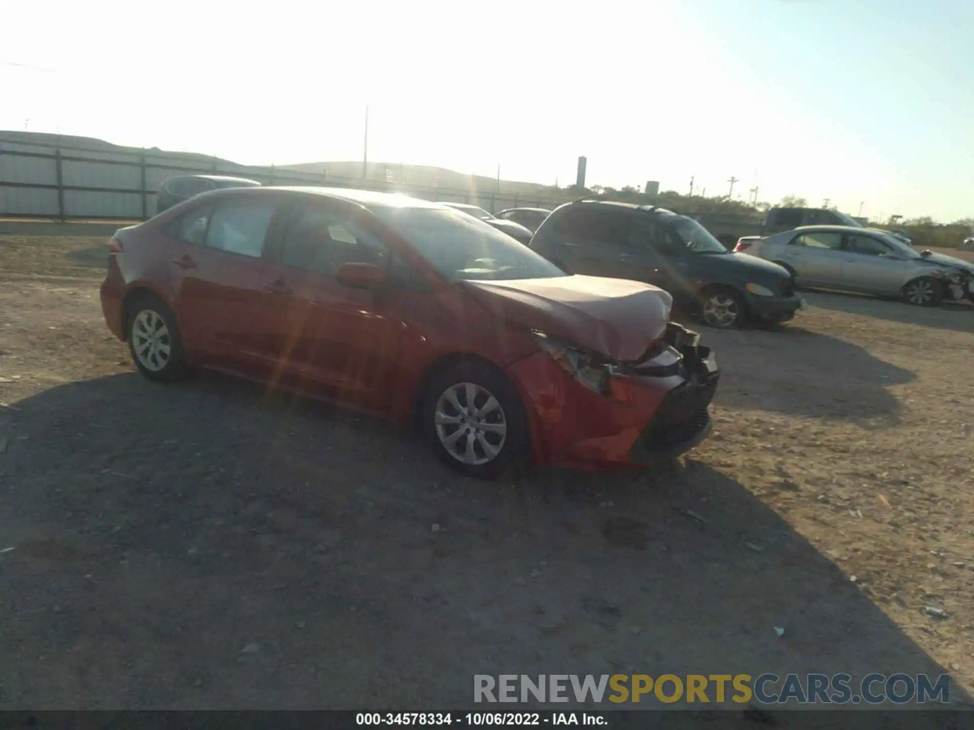 1 Photograph of a damaged car 5YFEPMAE2MP183514 TOYOTA COROLLA 2021