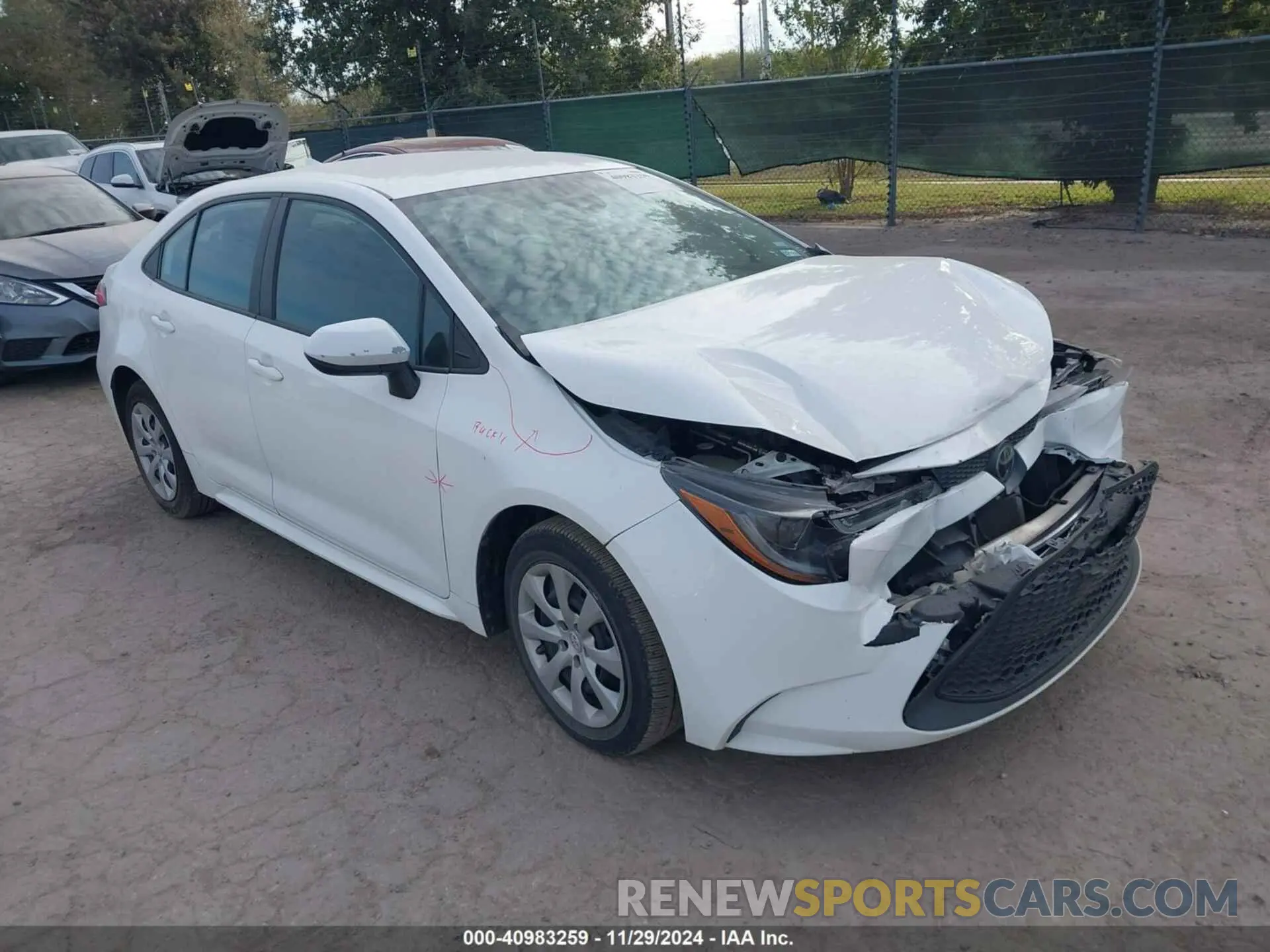 1 Photograph of a damaged car 5YFEPMAE2MP193900 TOYOTA COROLLA 2021