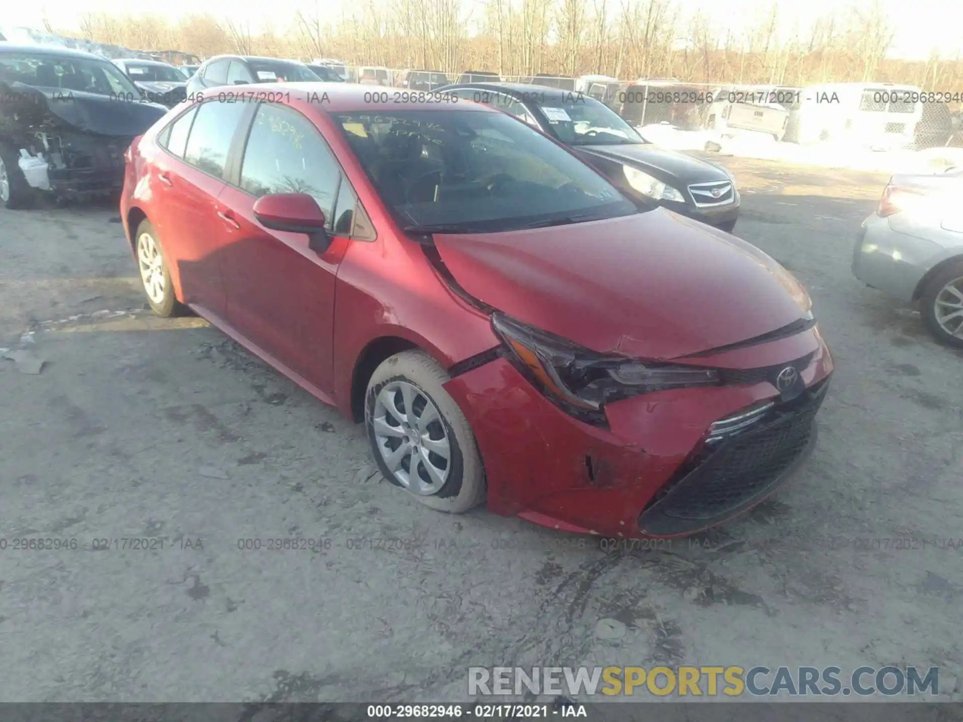 1 Photograph of a damaged car 5YFEPMAE3MP184347 TOYOTA COROLLA 2021