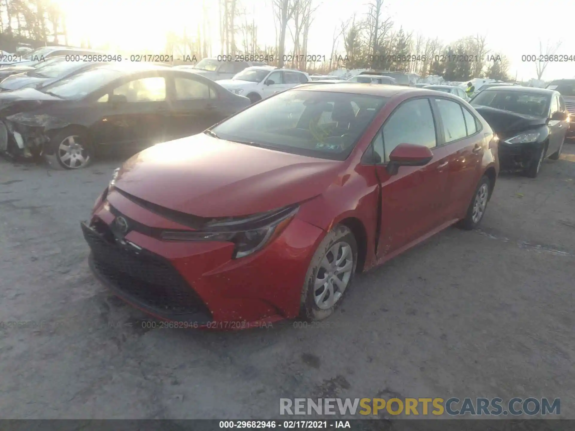 2 Photograph of a damaged car 5YFEPMAE3MP184347 TOYOTA COROLLA 2021