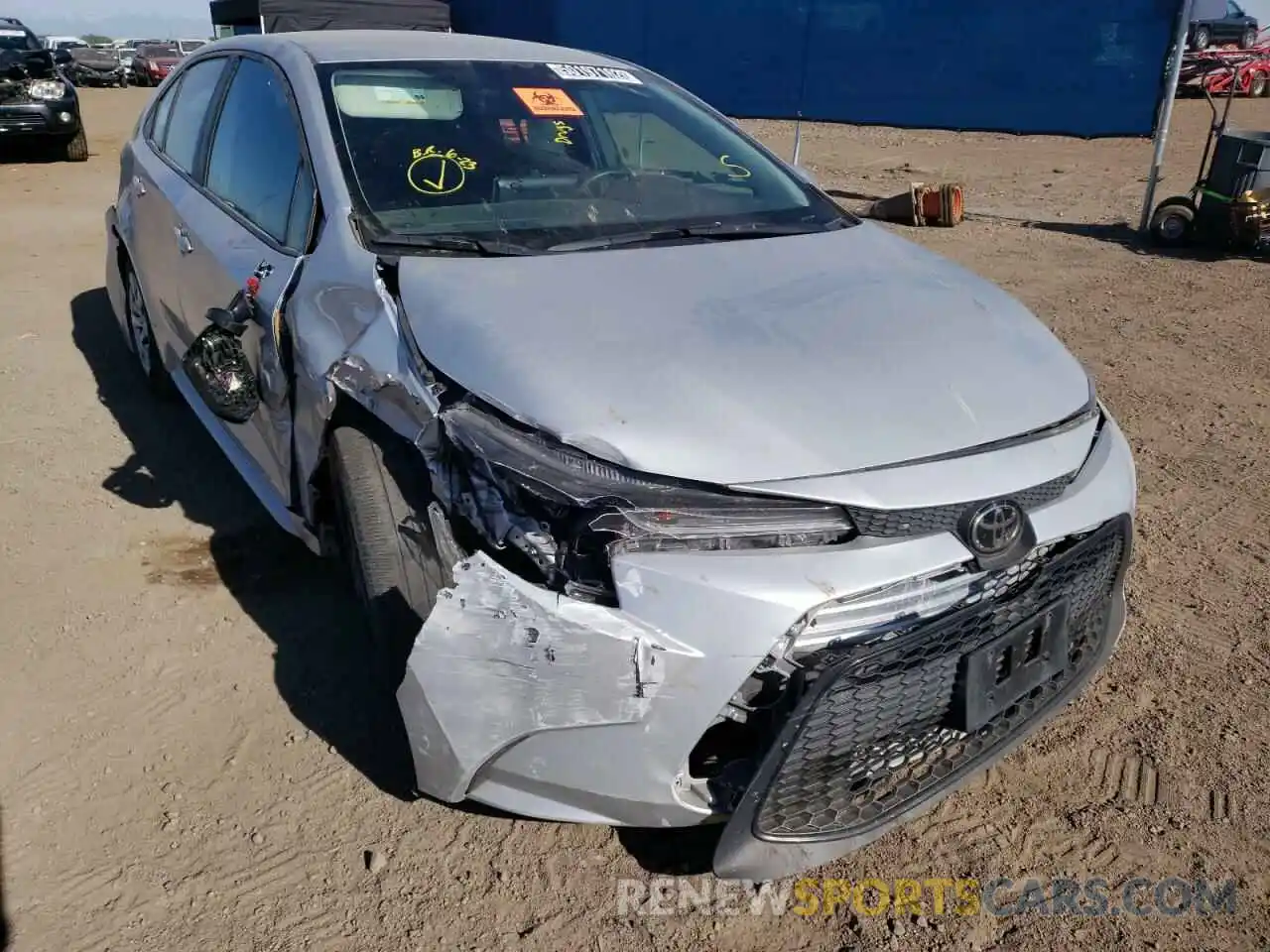 1 Photograph of a damaged car 5YFEPMAE3MP209067 TOYOTA COROLLA 2021