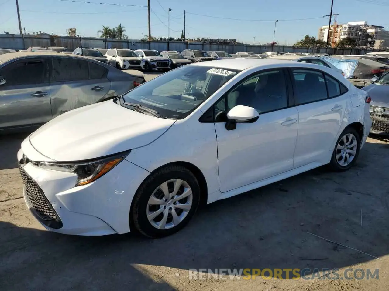 1 Photograph of a damaged car 5YFEPMAE3MP219100 TOYOTA COROLLA 2021