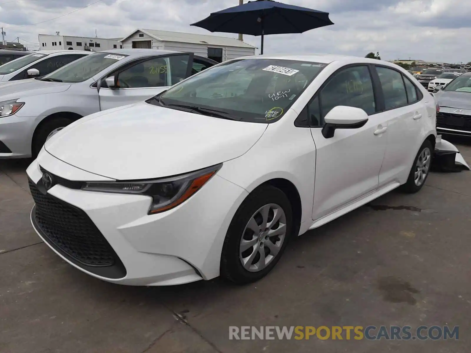 2 Photograph of a damaged car 5YFEPMAE3MP232333 TOYOTA COROLLA 2021