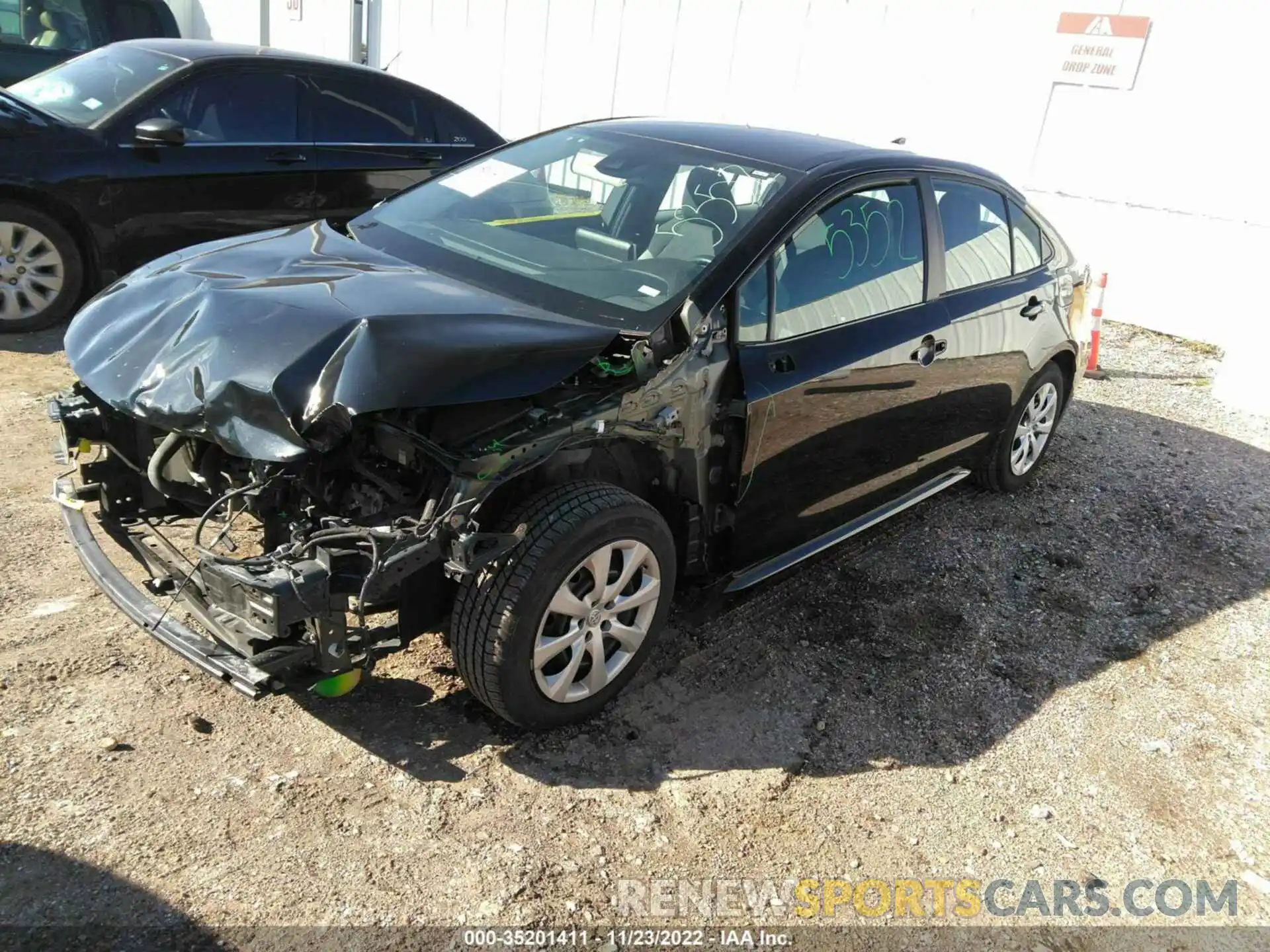 2 Photograph of a damaged car 5YFEPMAE4MP179495 TOYOTA COROLLA 2021