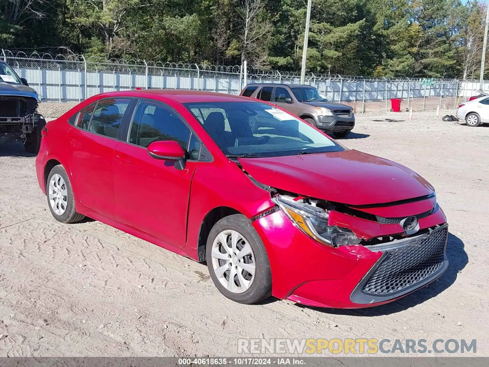 1 Photograph of a damaged car 5YFEPMAE4MP180419 TOYOTA COROLLA 2021