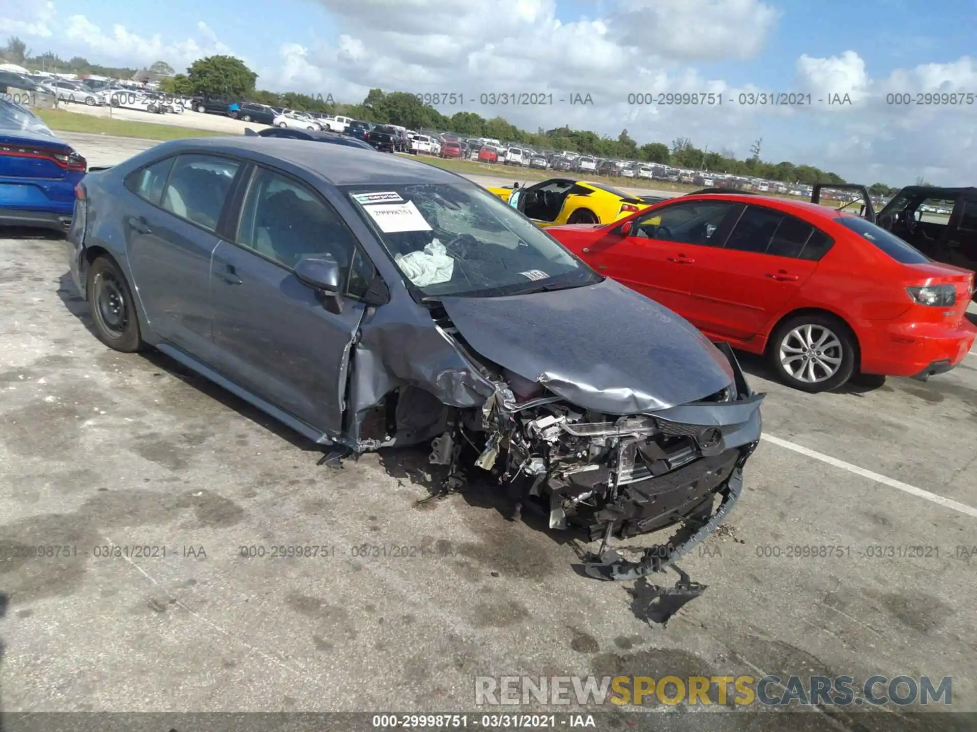 1 Photograph of a damaged car 5YFEPMAE4MP188018 TOYOTA COROLLA 2021