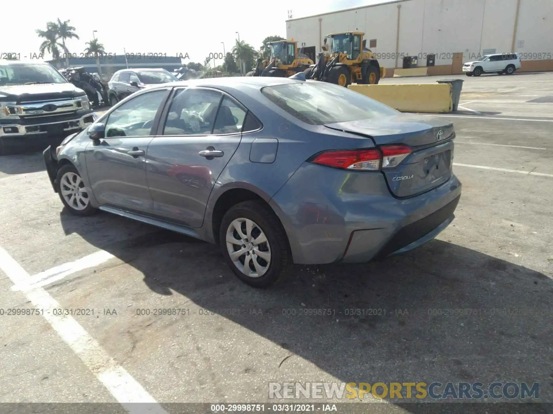 3 Photograph of a damaged car 5YFEPMAE4MP188018 TOYOTA COROLLA 2021