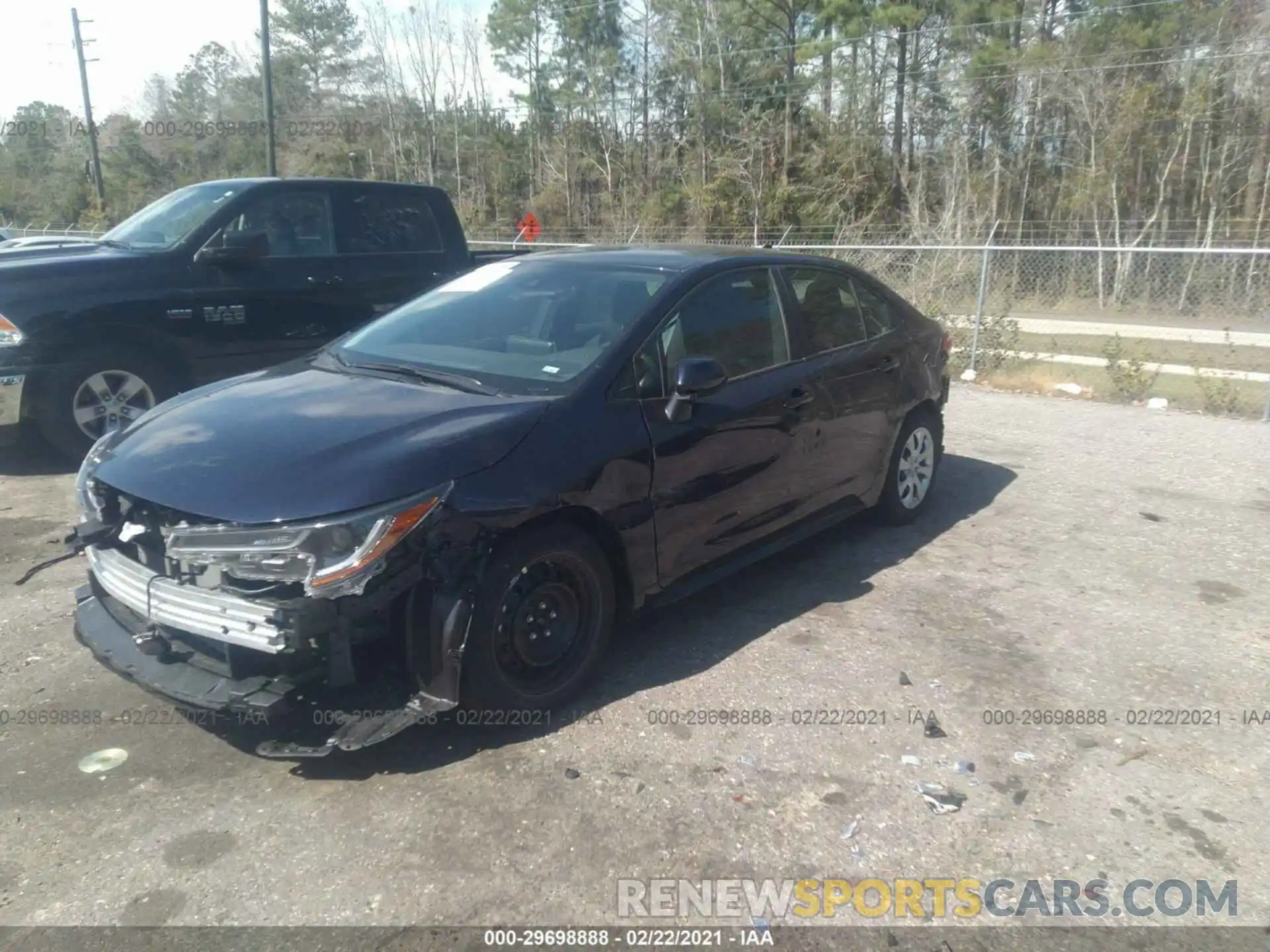 2 Photograph of a damaged car 5YFEPMAE4MP189654 TOYOTA COROLLA 2021